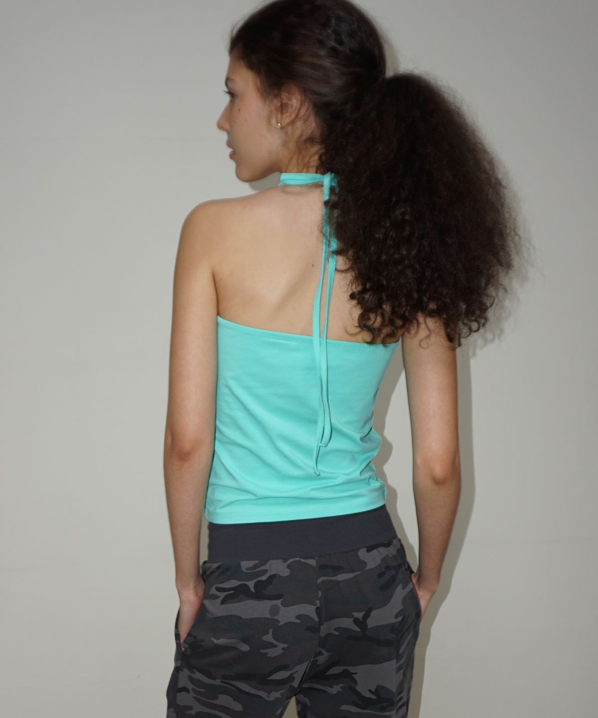 떨스티클럽(THIRSTYCLUB) Basic beads halter sleeveless - Mint