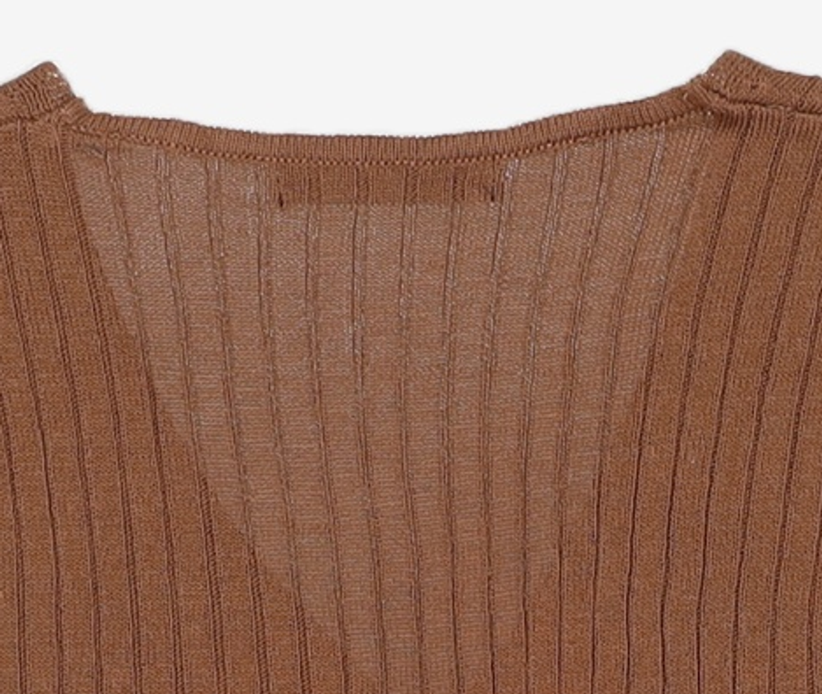 미쏘(MIXXO) 브이넥 골지 반팔 가디건 MIWCKC710T L