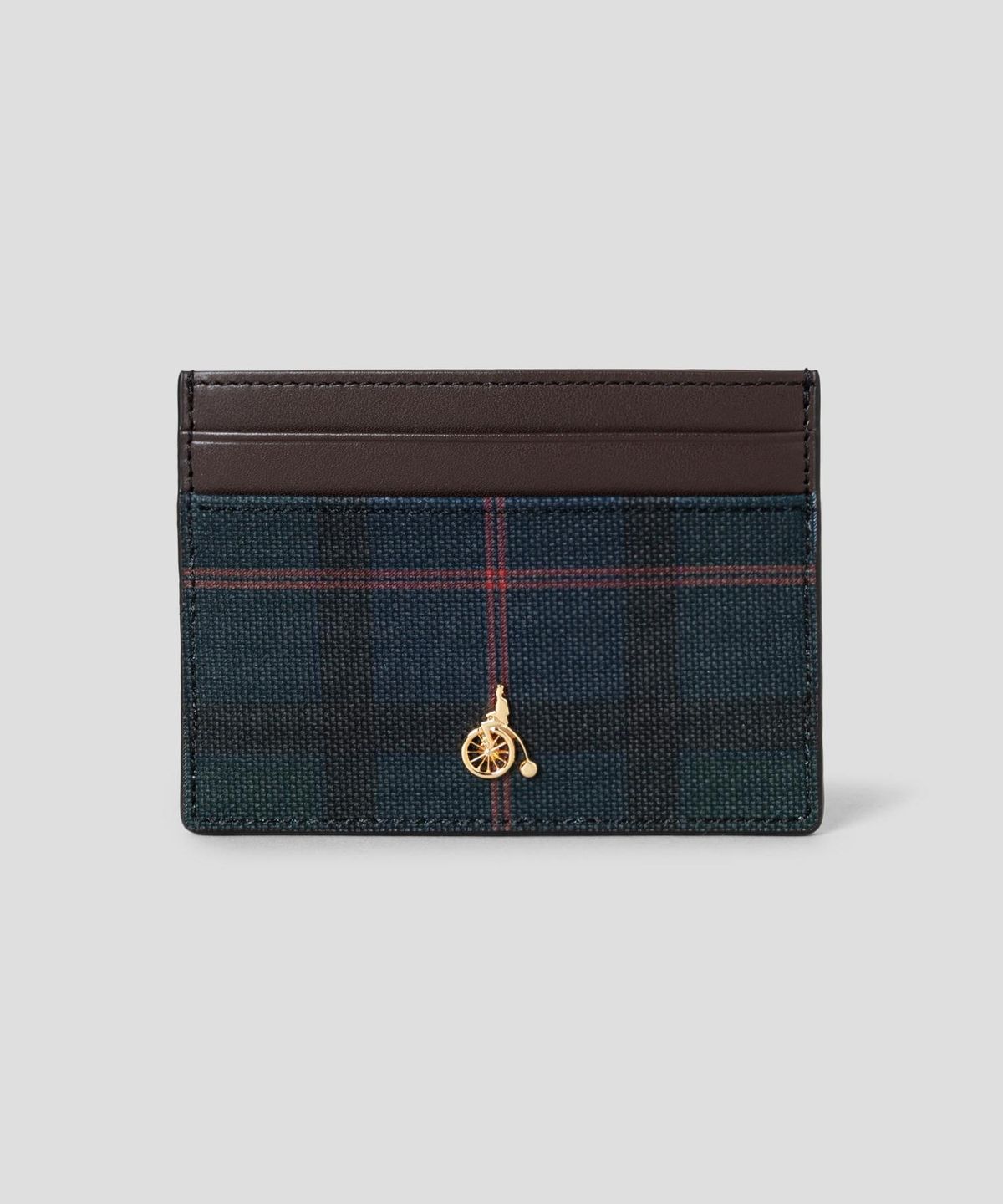 빈폴 액세서리(BEANPOLE ACCESSORY) 블리 낱장 카드지갑(체크 PVC)  그린