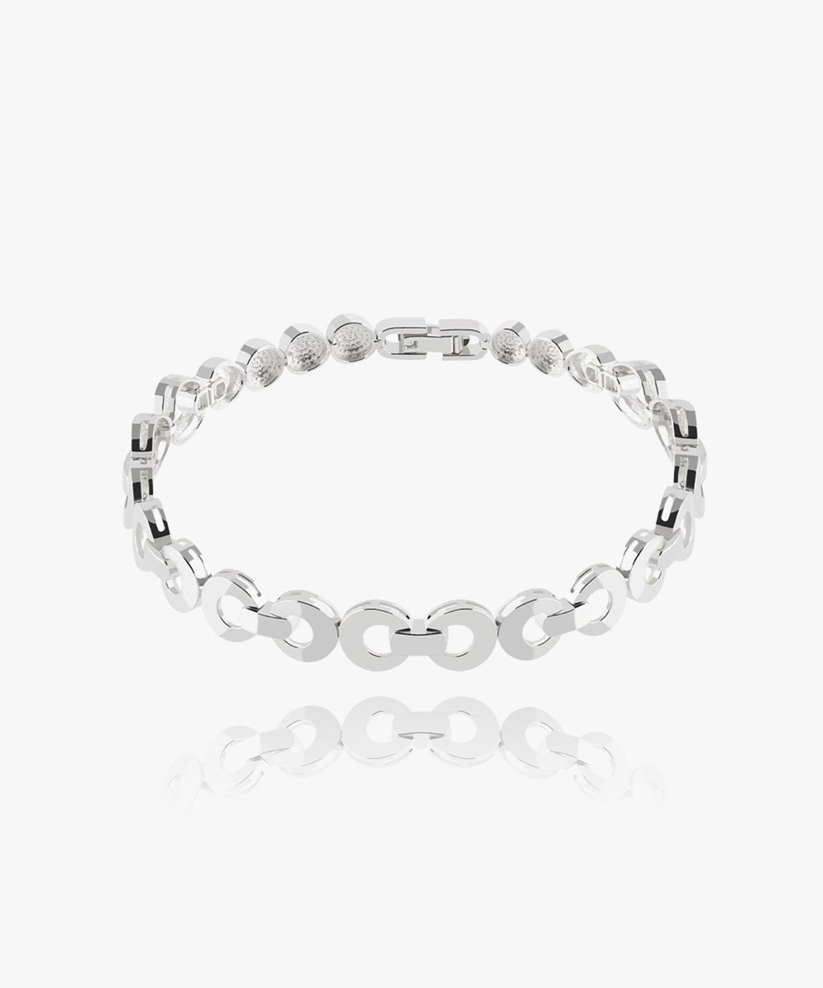 엘렌쥬얼리(HELENE JEWELRY) 실버 Silver 925 크레센트 서클 링크 은 팔찌