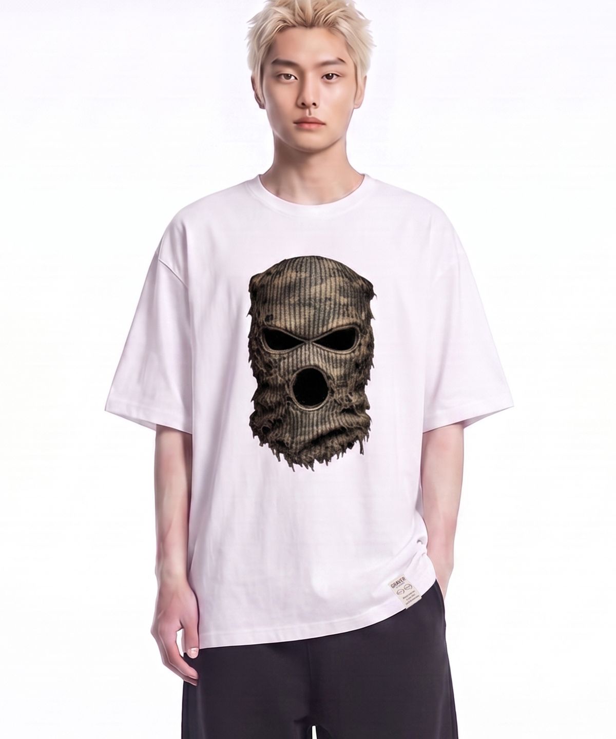 그레이버 오디너리(GRAVER ORDINARY) [ODNR UNISEX]Camouflage Mask 반팔 티셔츠_3color