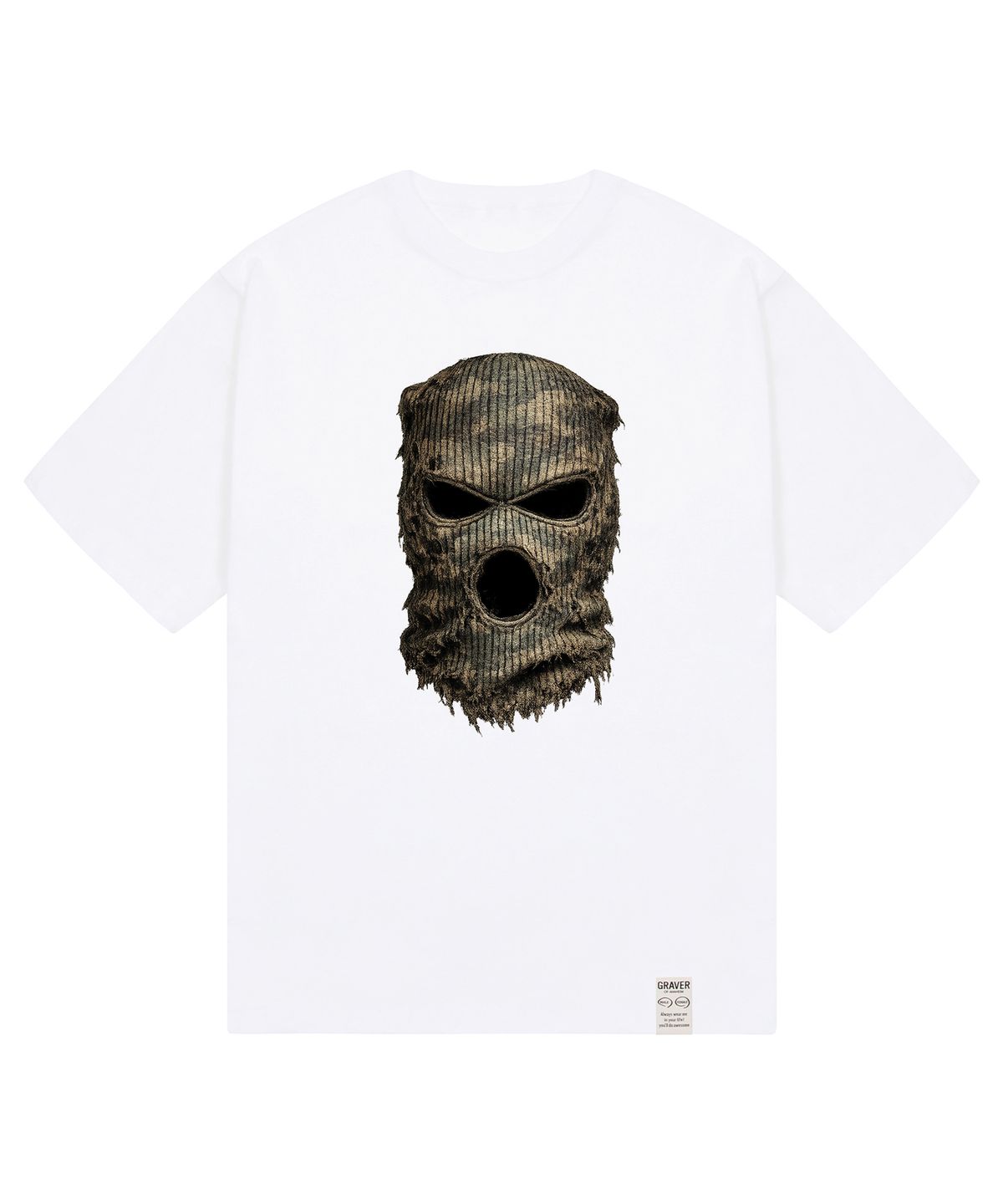 그레이버 오디너리(GRAVER ORDINARY) [ODNR UNISEX]Camouflage Mask 반팔 티셔츠_3color