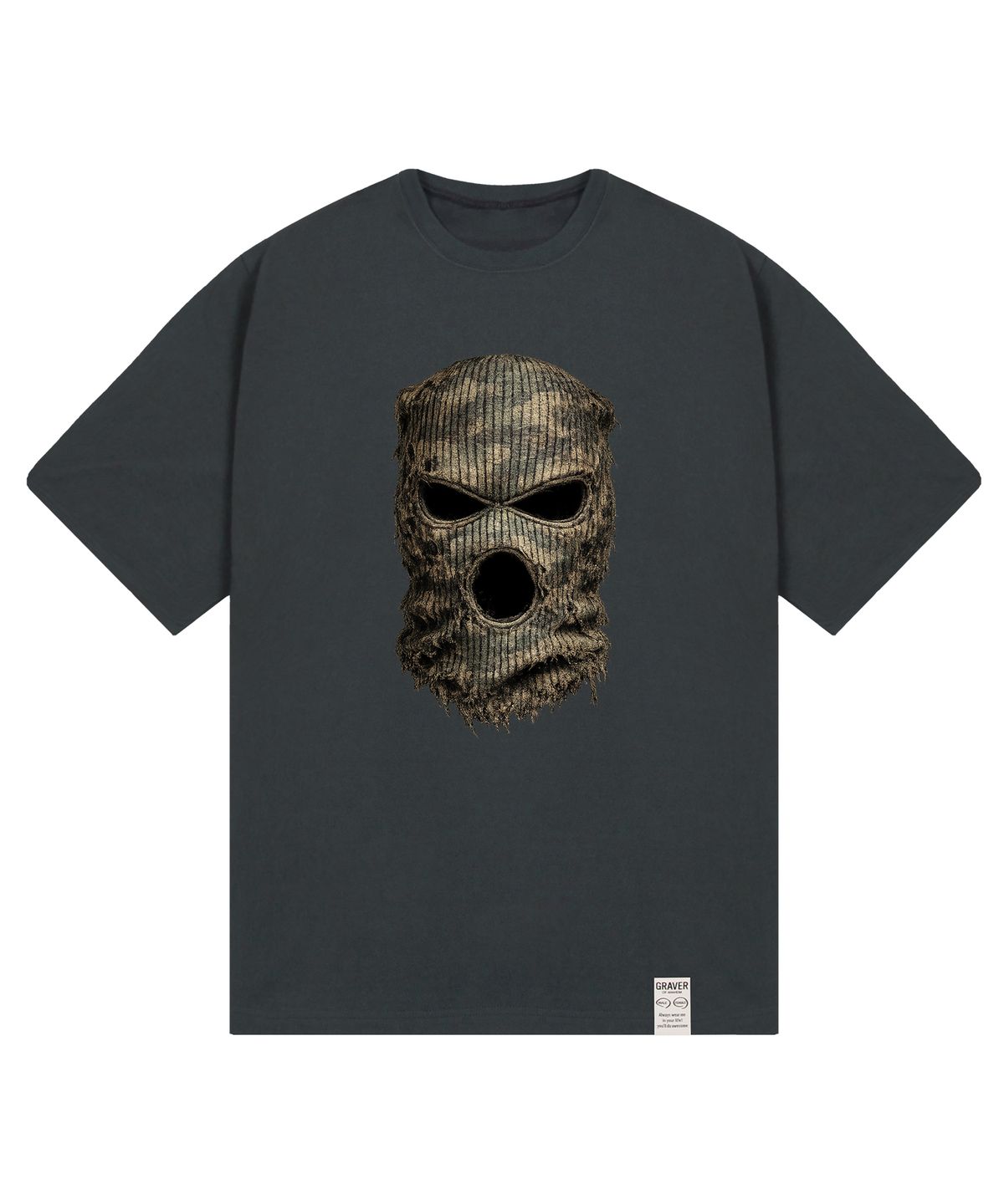 그레이버 오디너리(GRAVER ORDINARY) [ODNR UNISEX]Camouflage Mask 반팔 티셔츠_3color