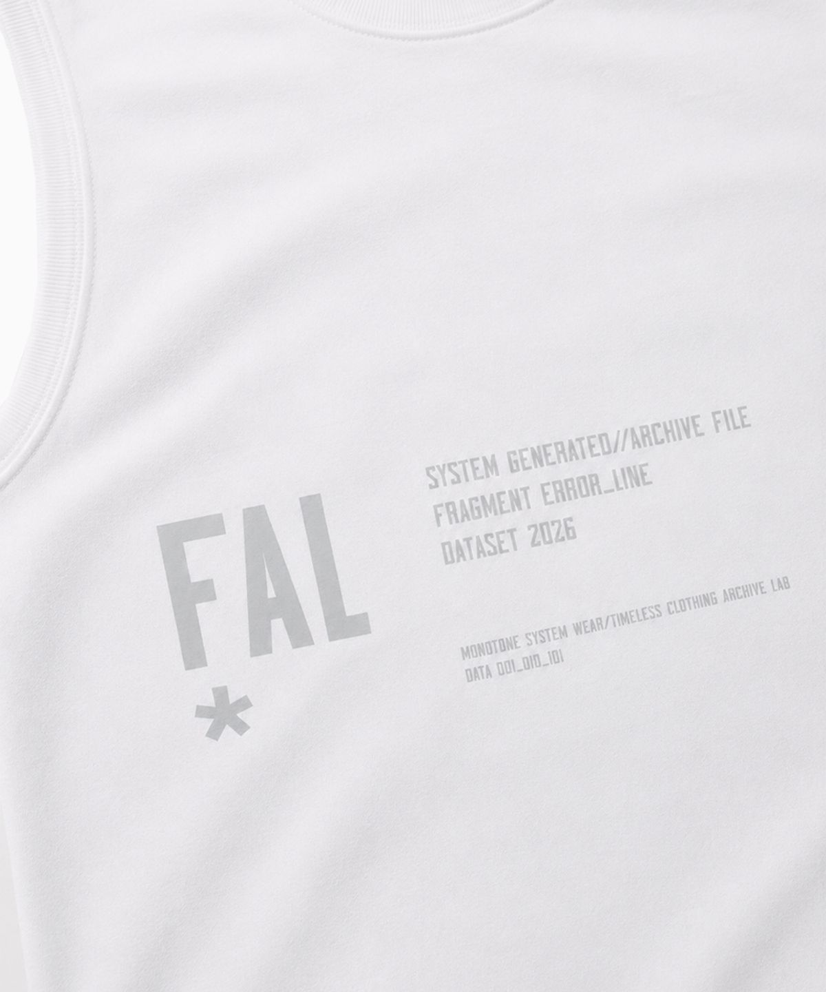 프론트아카이브랩(FRONT ARCHIVE LAB) INFO 쿨 코튼 슬리브리스 [화이트]