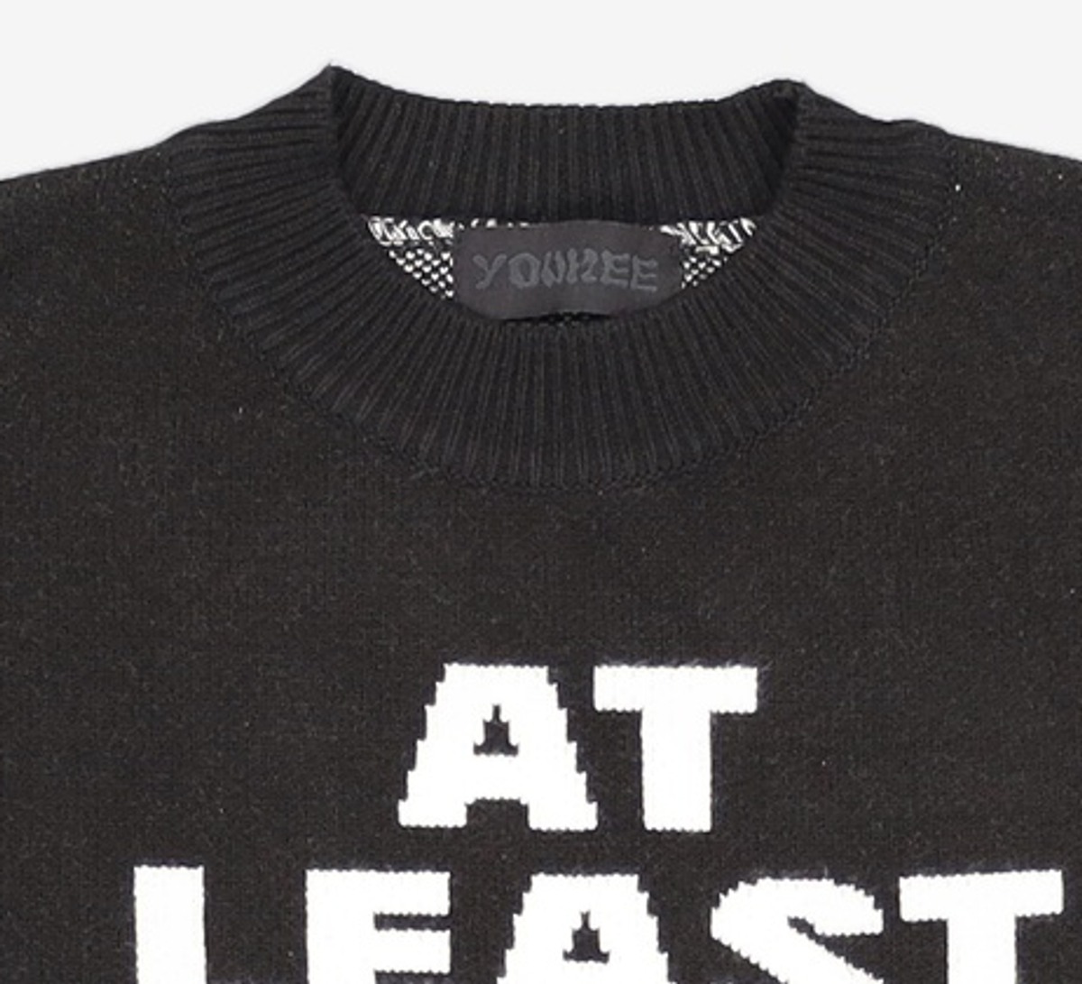 유희(YOUHEE) YOUHEE LETTERING PULLOVER KNIT BLACK FREE