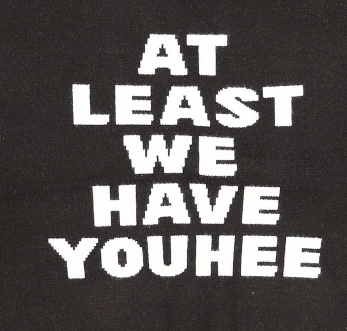 유희(YOUHEE) YOUHEE LETTERING PULLOVER KNIT BLACK FREE