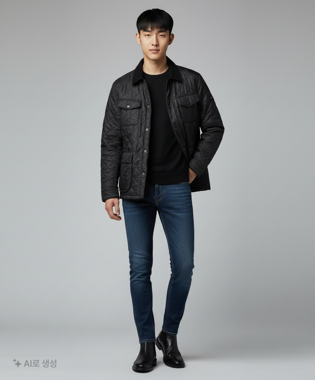 바버(BARBOUR) 남성 블랙 B.Intl Ariel Polarquilt 자켓 (URJA3F005BK) XXL
