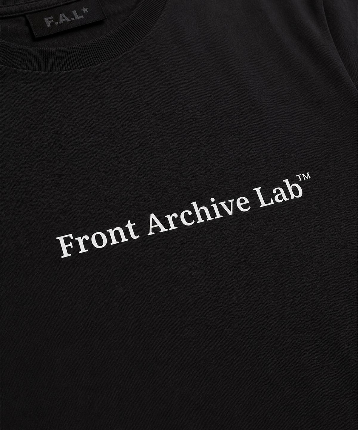 프론트아카이브랩(FRONT ARCHIVE LAB) SERIF 헤비웨이트 반팔 티셔츠 [블랙]