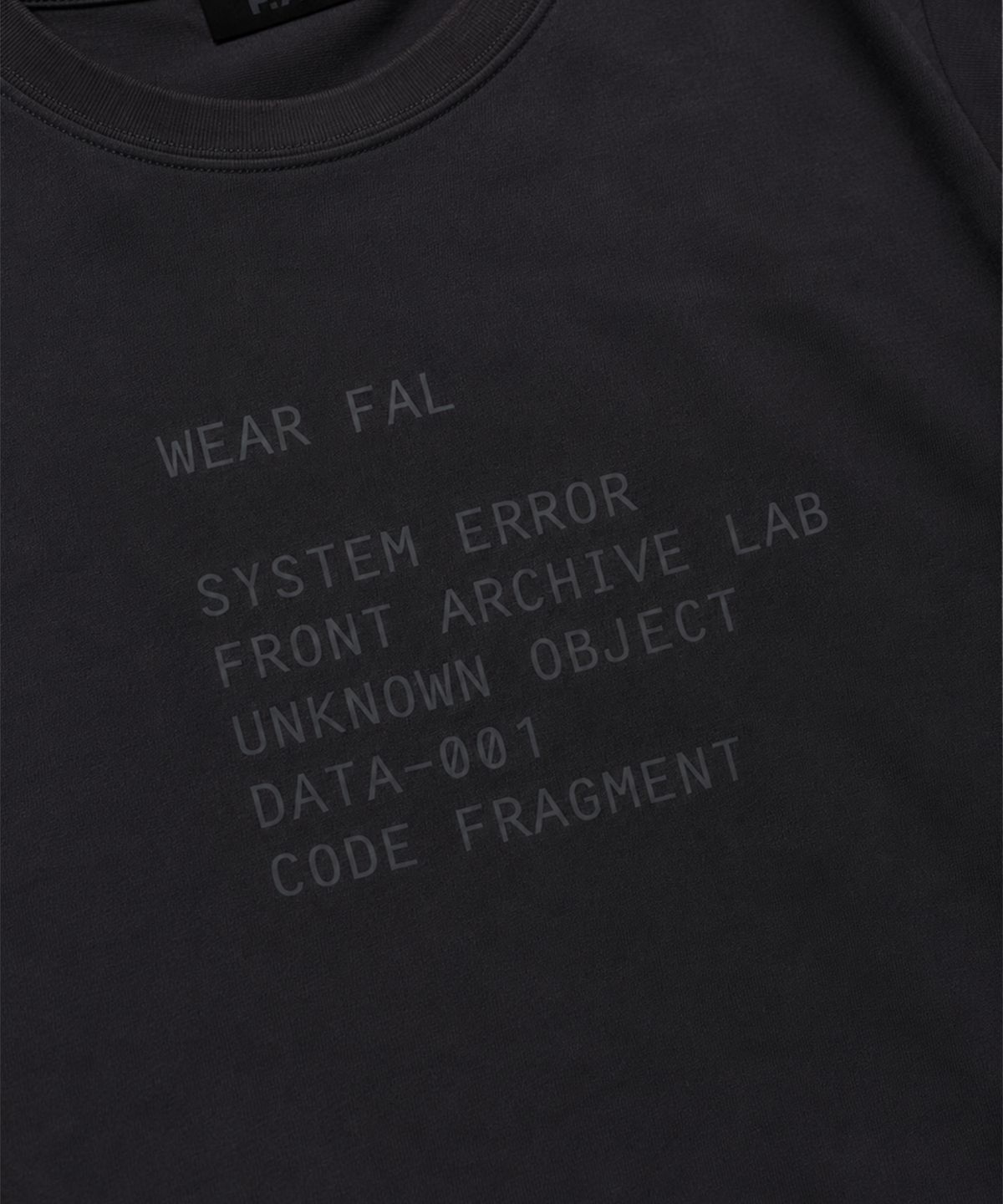 프론트아카이브랩(FRONT ARCHIVE LAB) SYSTEM 우먼 슬림 반팔 티셔츠 [블랙]