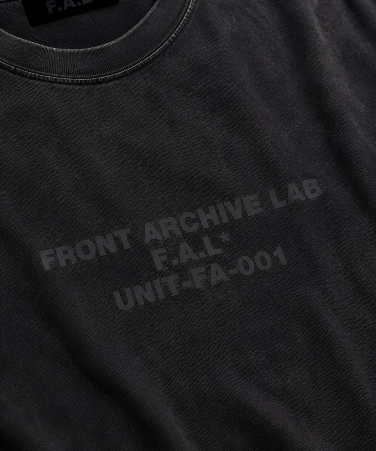 프론트아카이브랩(FRONT ARCHIVE LAB) UNIT 피그먼트 반팔 티셔츠 [블랙]