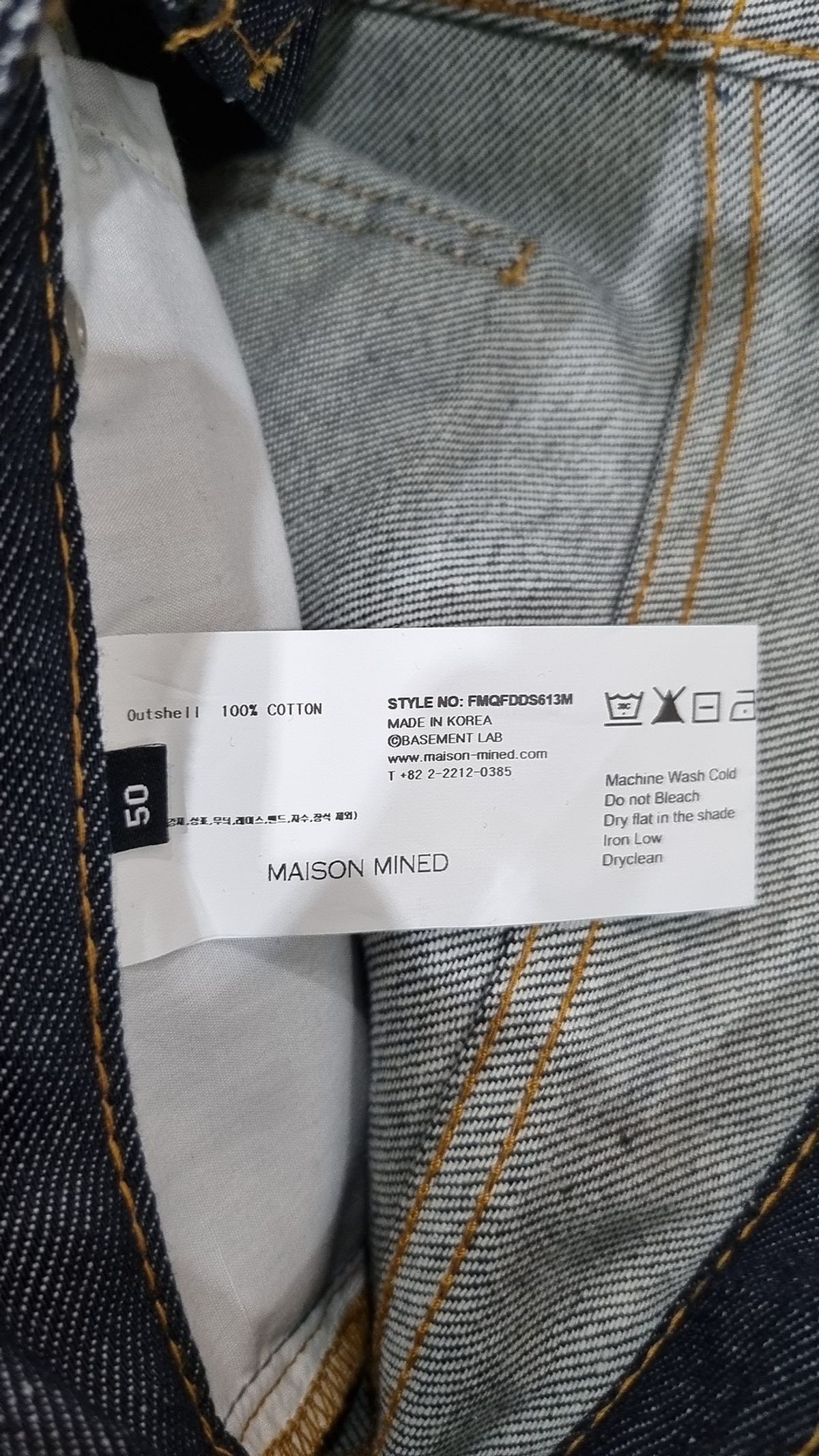 메종미네드(MAISON MINED) INDIGO JACK STRAIGHT DENIM 50