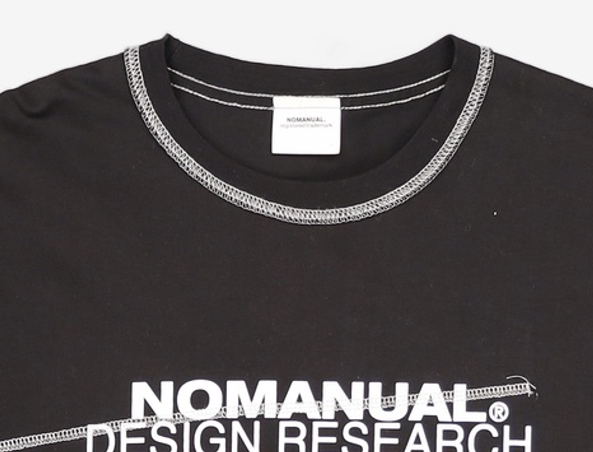 노매뉴얼(NOMANUAL) R.D LONG SLEEVE TEE - BLACK 100