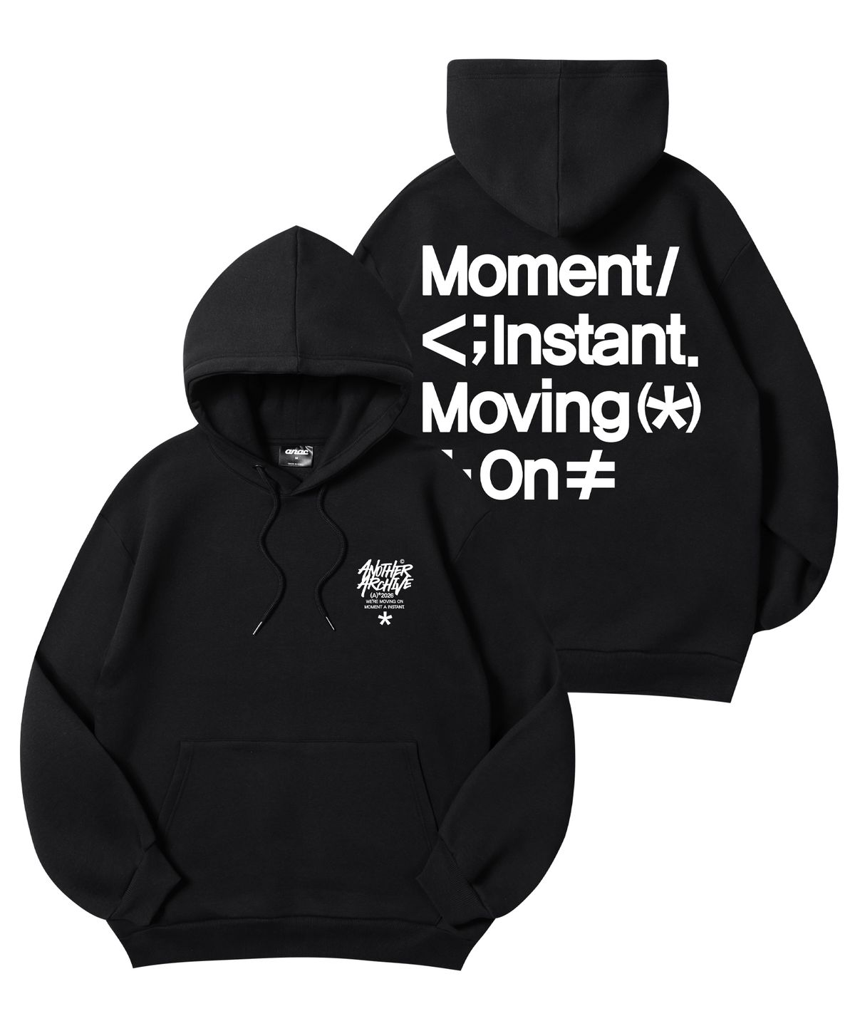 어나더 아카이브(ANOTHER ARCHIVE) 코드그램 그래피티 후드티_화이트메란지