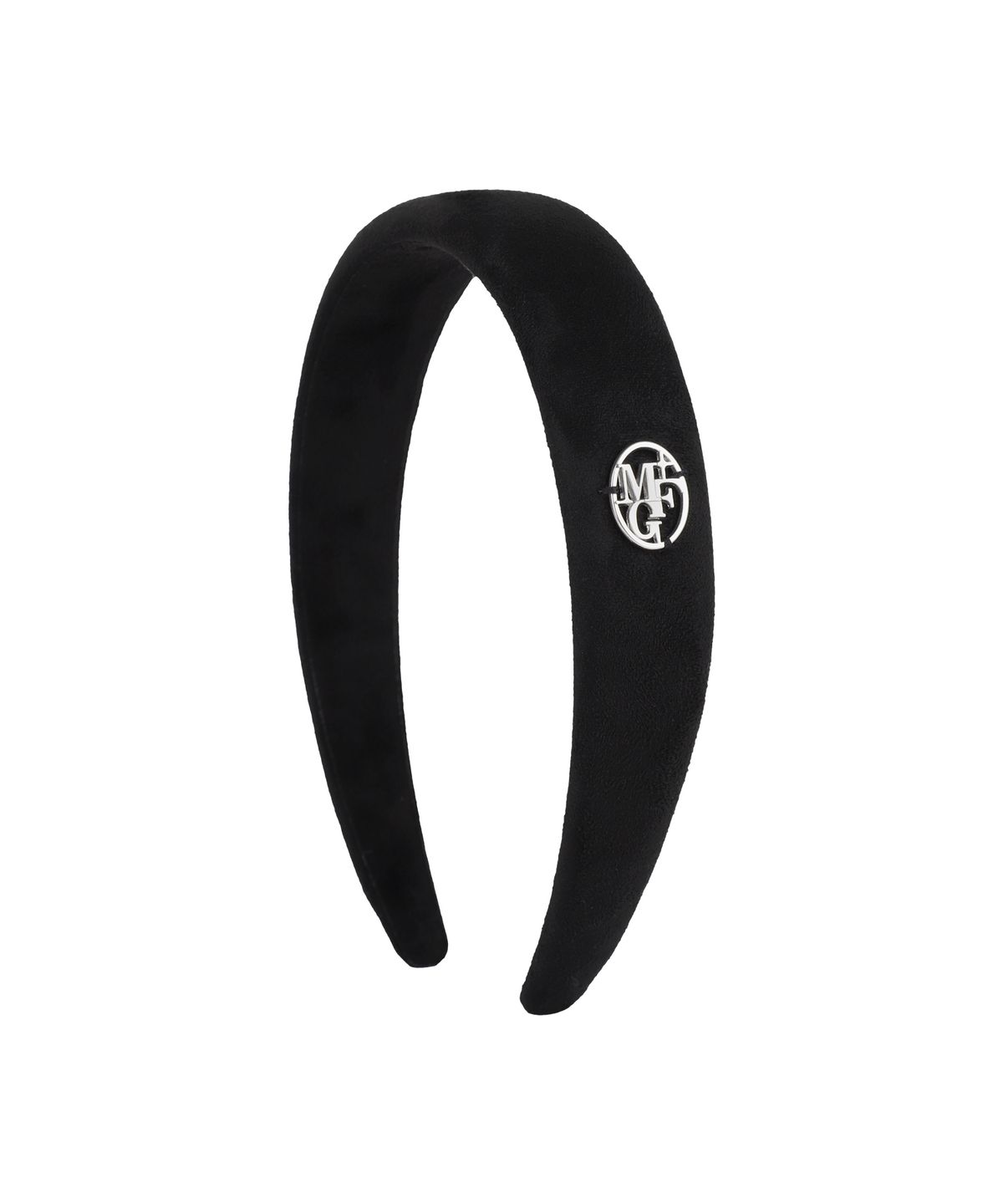 마리떼 프랑소와 저버(MARITHÉ + FRANҪOIS GIRBAUD) CIRCLE LOGO SUEDE HAIRBAND black