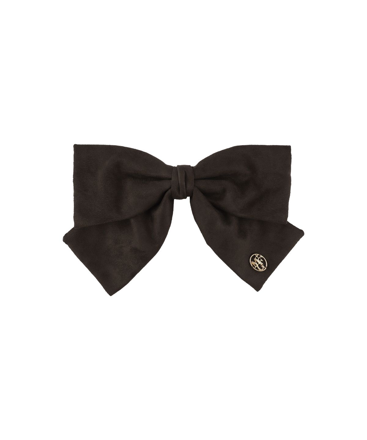 마리떼 프랑소와 저버(MARITHÉ + FRANҪOIS GIRBAUD) BIG RIBBON SUEDE HAIR PIN brown