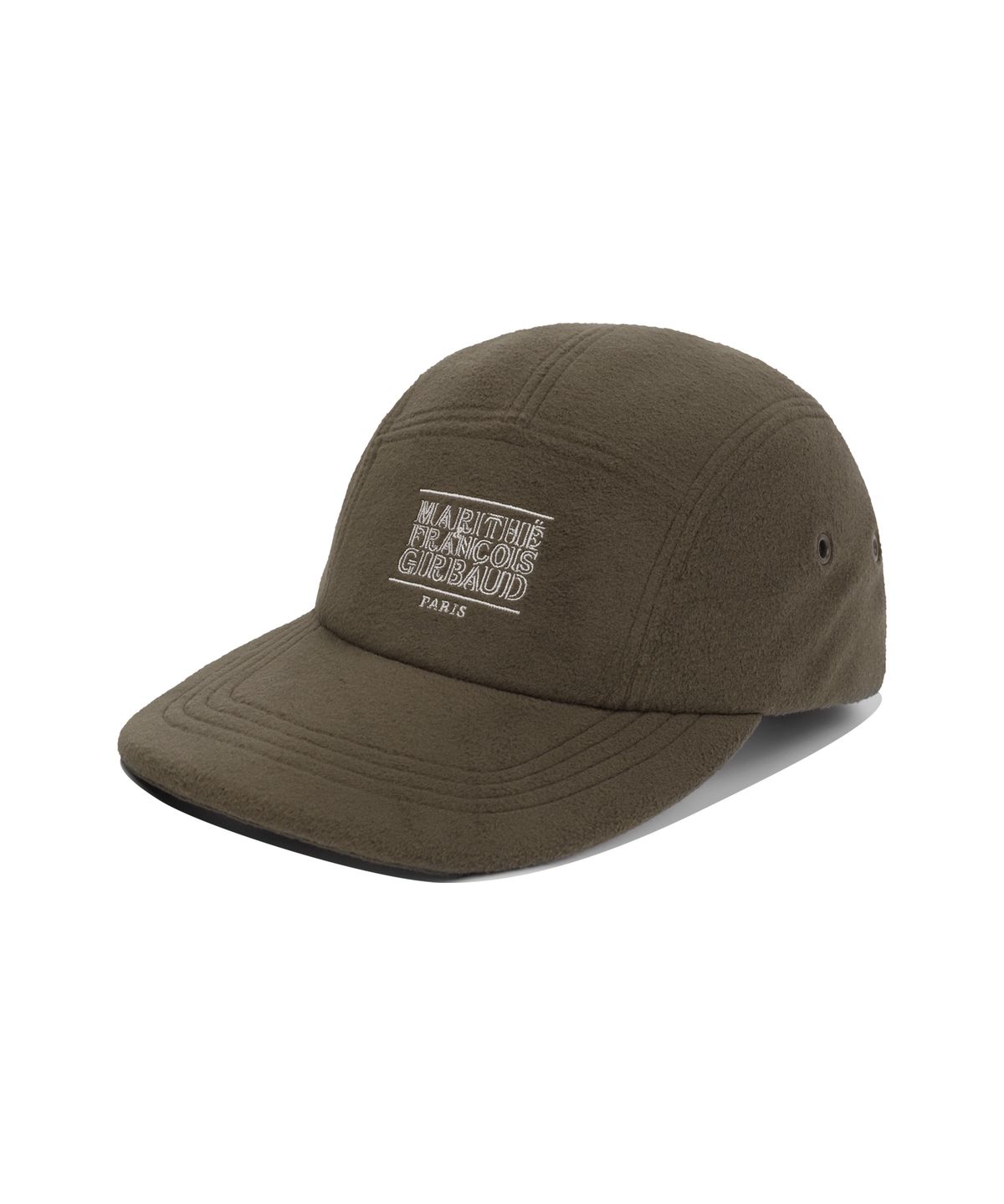 마리떼 프랑소와 저버(MARITHÉ + FRANҪOIS GIRBAUD) OUTLINE CLASSIC LOGO FLEECE CAMP CAP brown