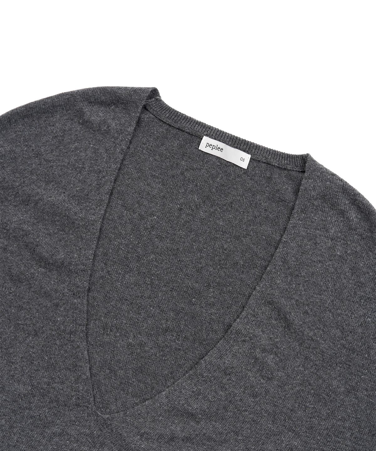 페플리(PEPLEE) Deep V-neck Knit (Charcoal)