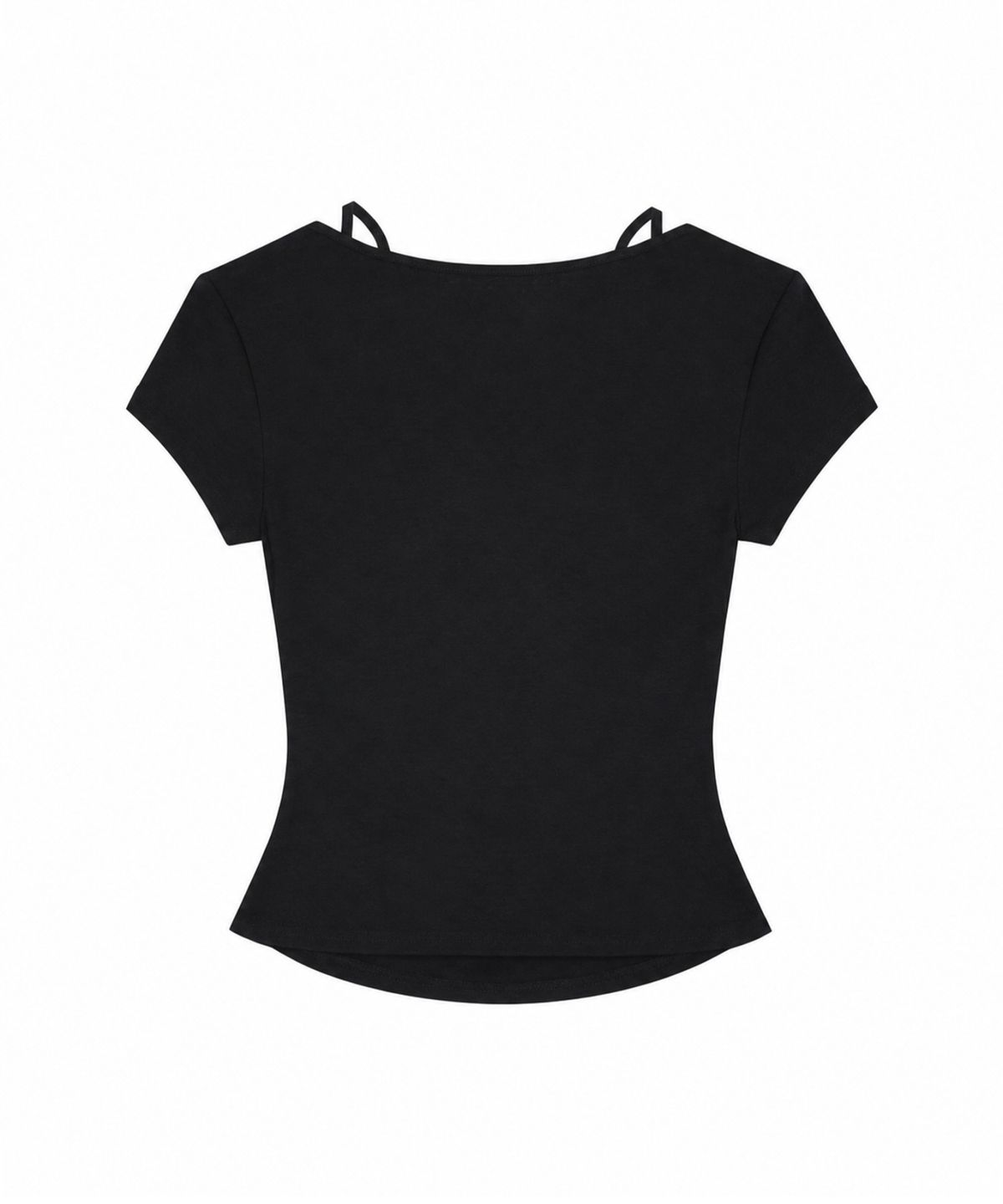 닉앤니콜(NICK&NICOLE) LACE LAYERED COWL TOP_BLACK