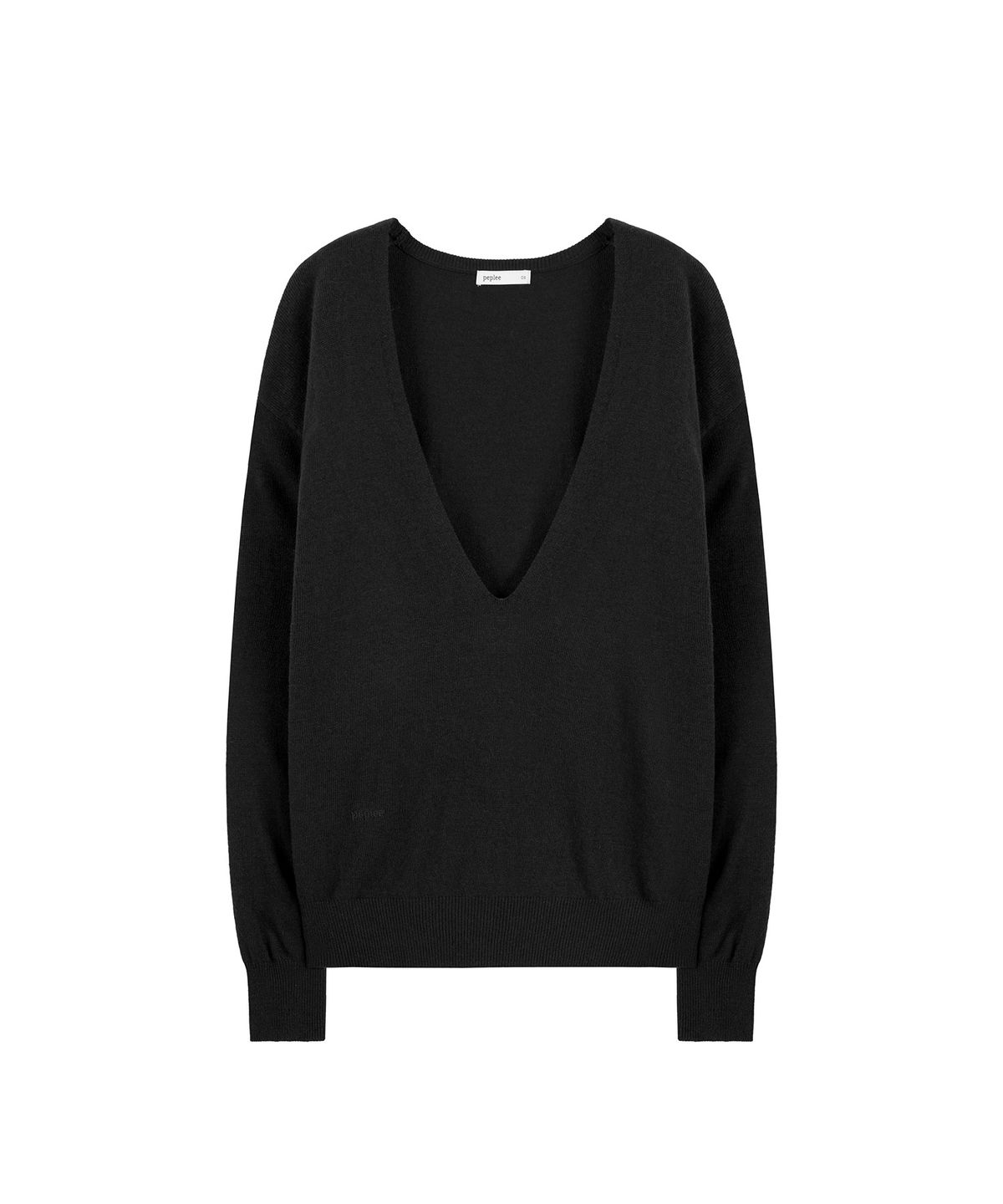 페플리(PEPLEE) Deep V-neck Knit (Black)