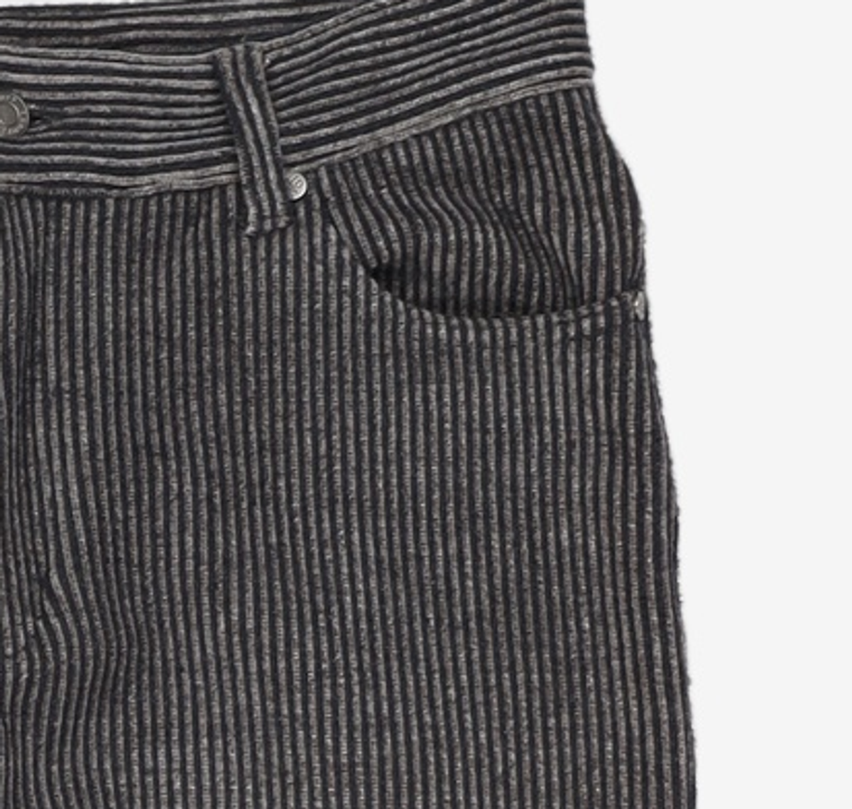 애드오프(ADDOFF) STRIPE FEATHER PANTS BLACK 50