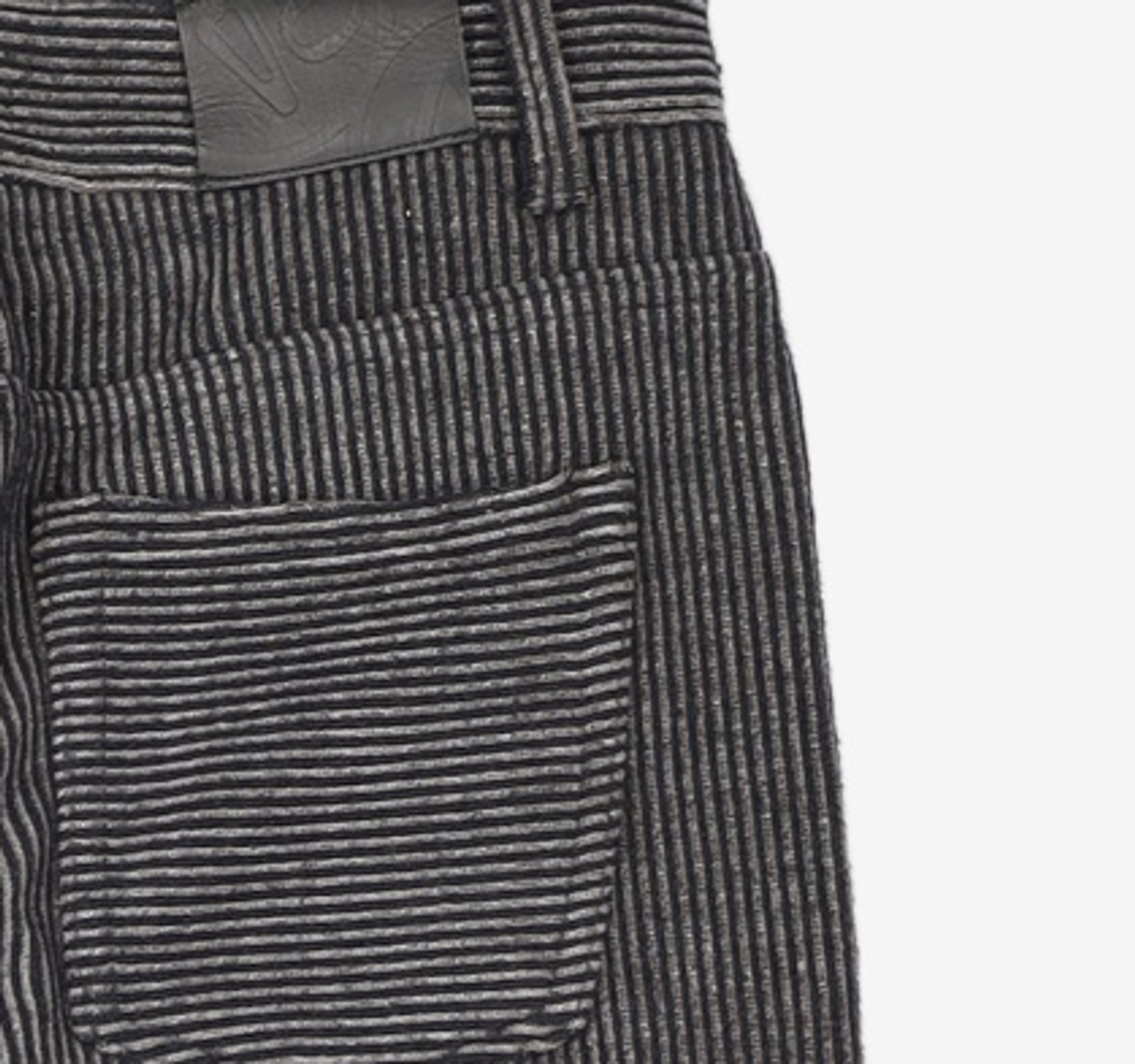 애드오프(ADDOFF) STRIPE FEATHER PANTS BLACK 50
