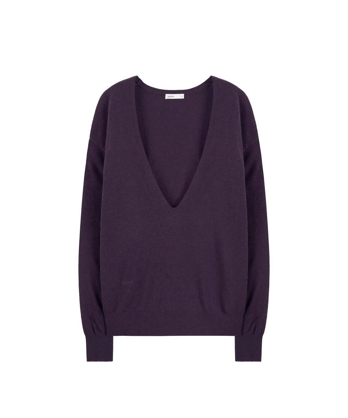 페플리(PEPLEE) Deep V-neck Knit (Purple)