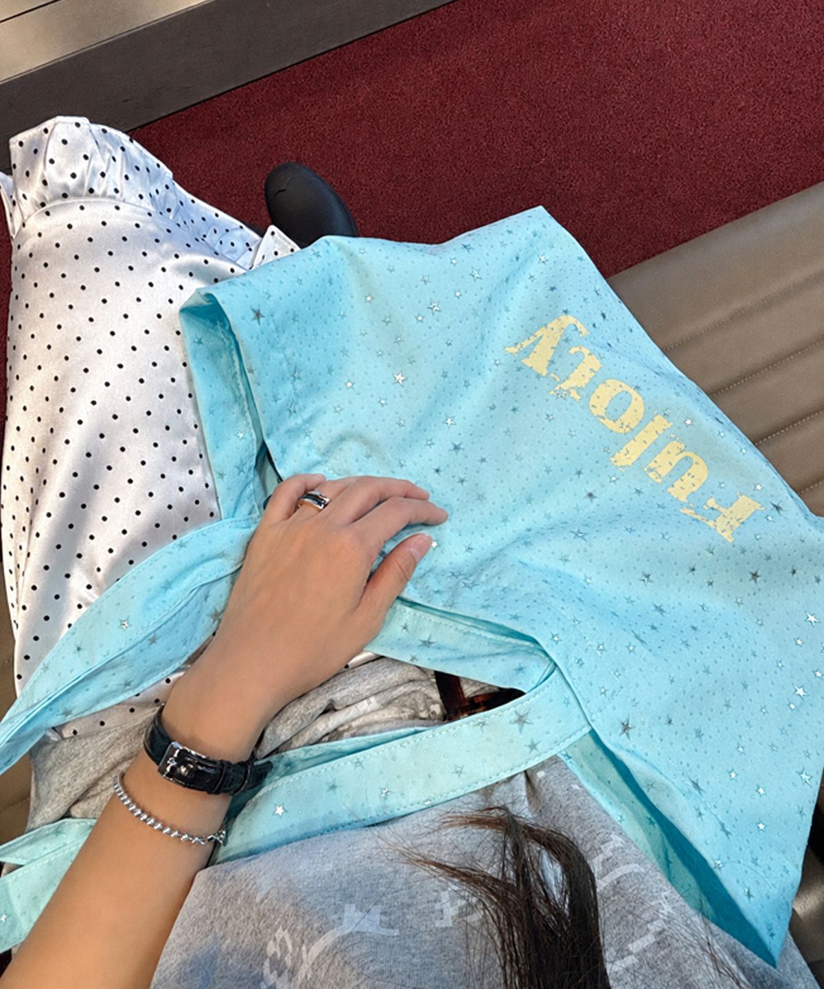 풀로티(FULOTY) Star vintage eco bag sky blue