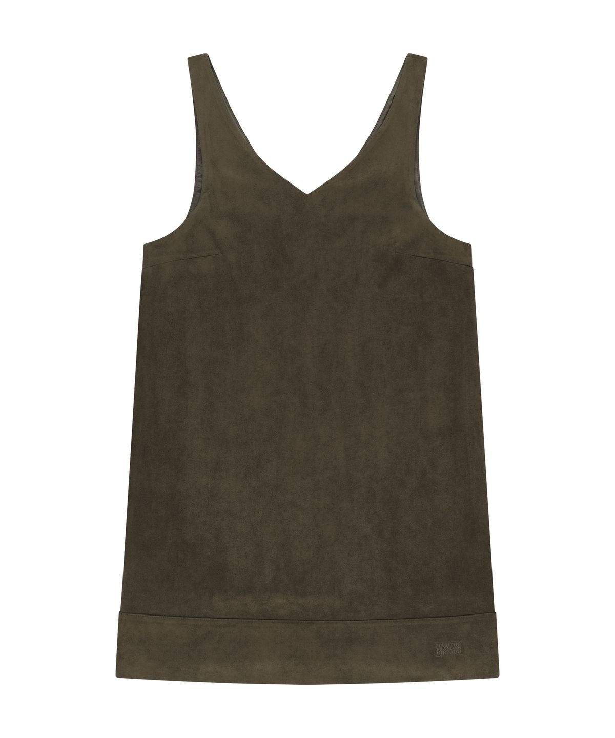 마리떼 프랑소와 저버(MARITHÉ + FRANҪOIS GIRBAUD) W FAUX LEATHER SLEEVELESS MINI DRESS brown