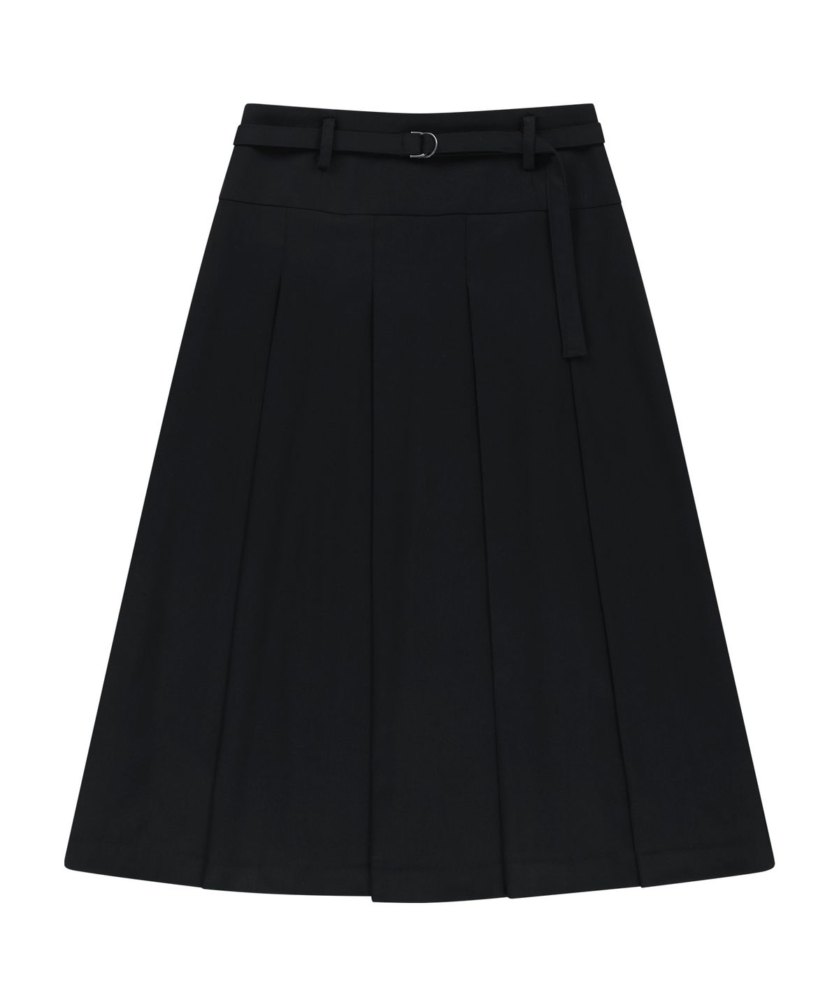 마리떼 프랑소와 저버(MARITHÉ + FRANҪOIS GIRBAUD) W BELTED PLEATS MIDI SKIRT black