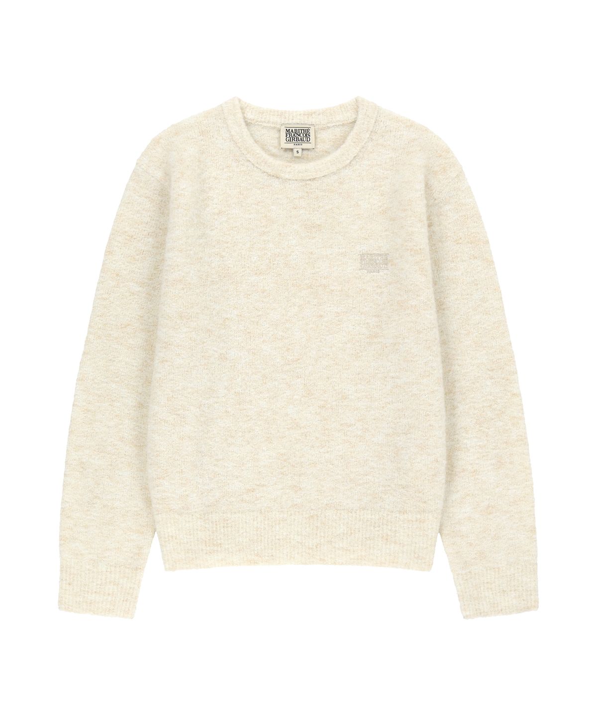 마리떼 프랑소와 저버(MARITHÉ + FRANҪOIS GIRBAUD) SMALL CLASSIC LOGO BOUCLE KNIT PULLOVER ivory