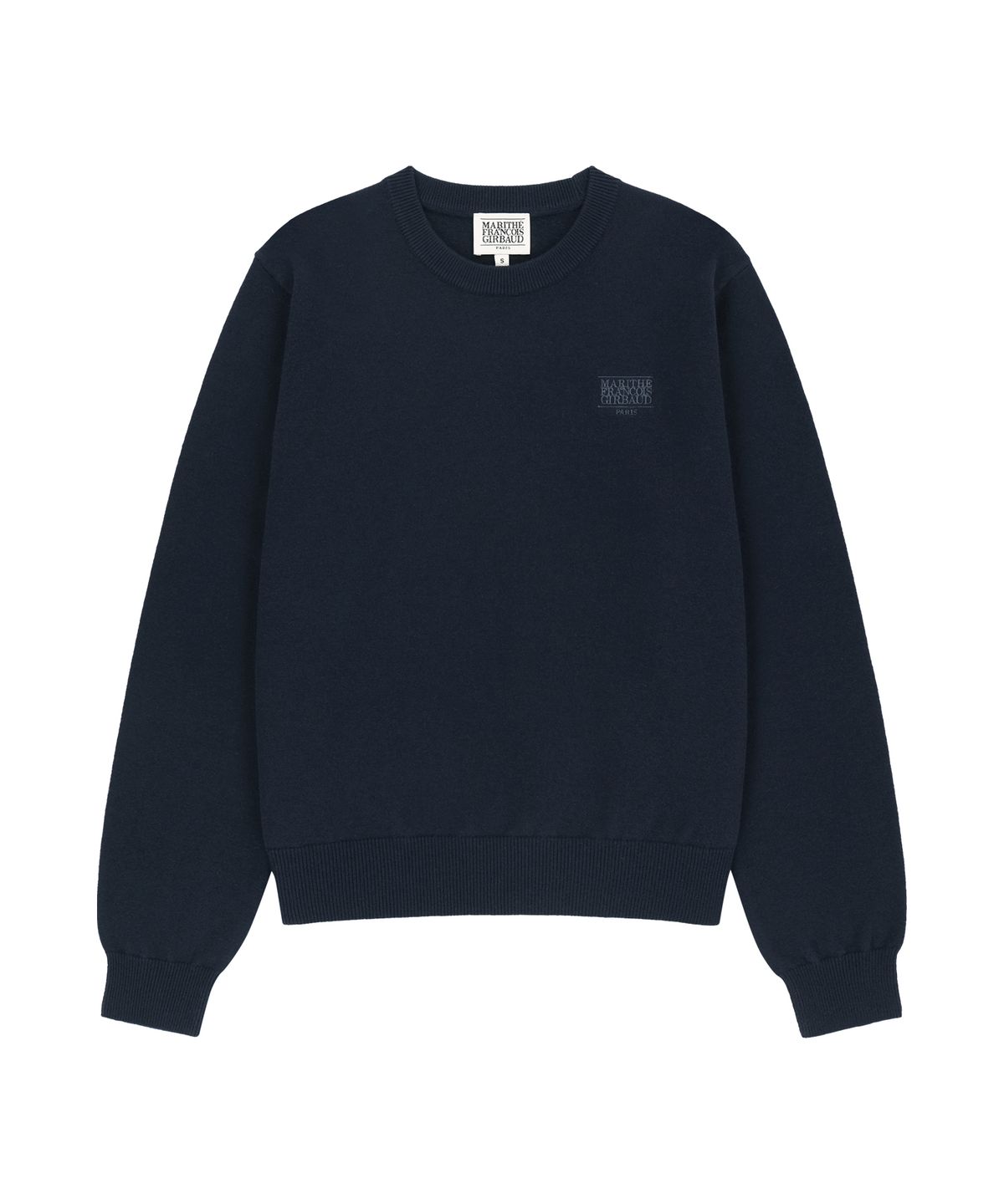 마리떼 프랑소와 저버(MARITHÉ + FRANҪOIS GIRBAUD) W SMALL CLASSIC LOGO KNIT PULLOVER navy