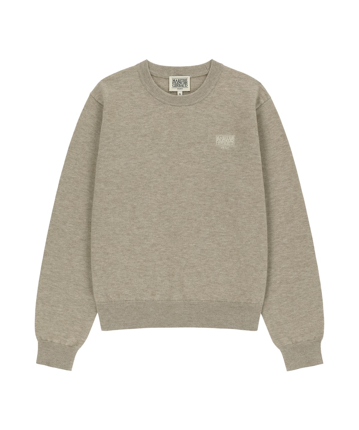 마리떼 프랑소와 저버(MARITHÉ + FRANҪOIS GIRBAUD) W SMALL CLASSIC LOGO KNIT PULLOVER beige