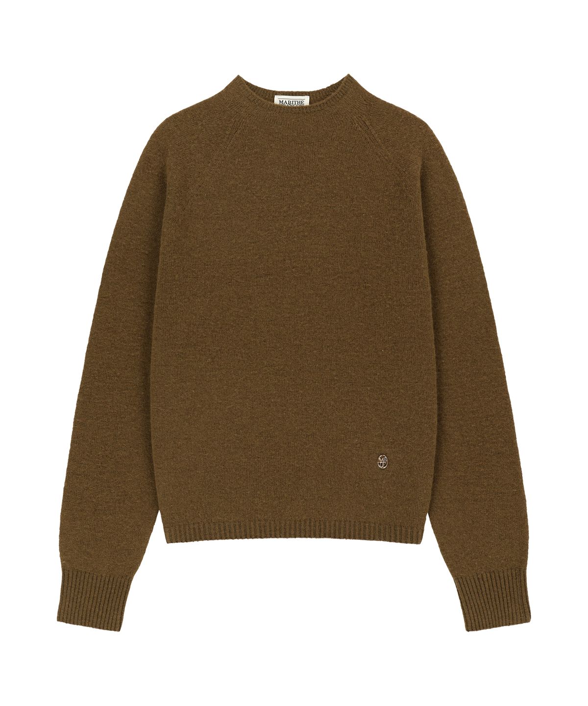 마리떼 프랑소와 저버(MARITHÉ + FRANҪOIS GIRBAUD) W PREMIUM MERINO WOOL HALF NECK KNIT brown