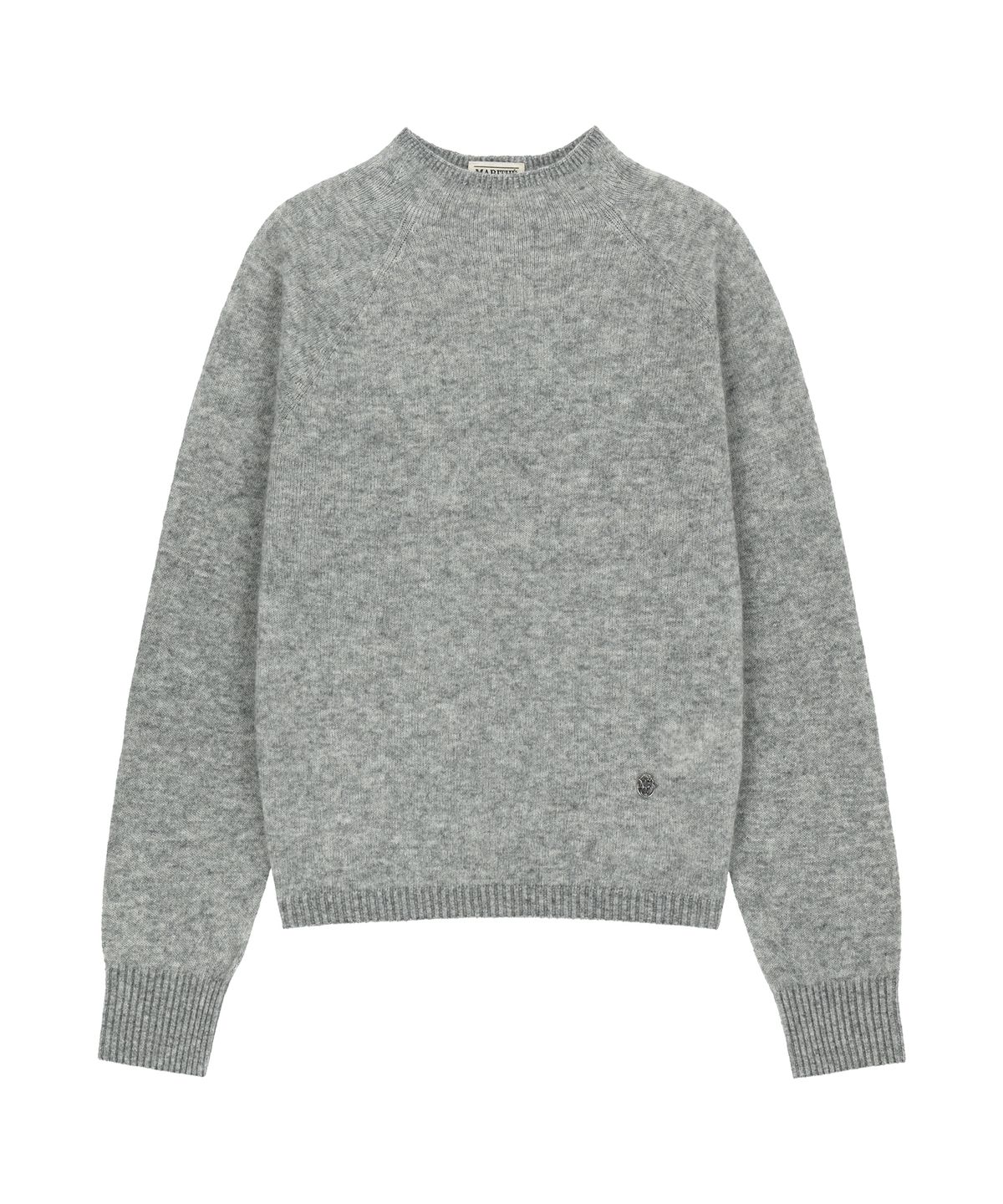 마리떼 프랑소와 저버(MARITHÉ + FRANҪOIS GIRBAUD) W PREMIUM MERINO WOOL HALF NECK KNIT heather gray