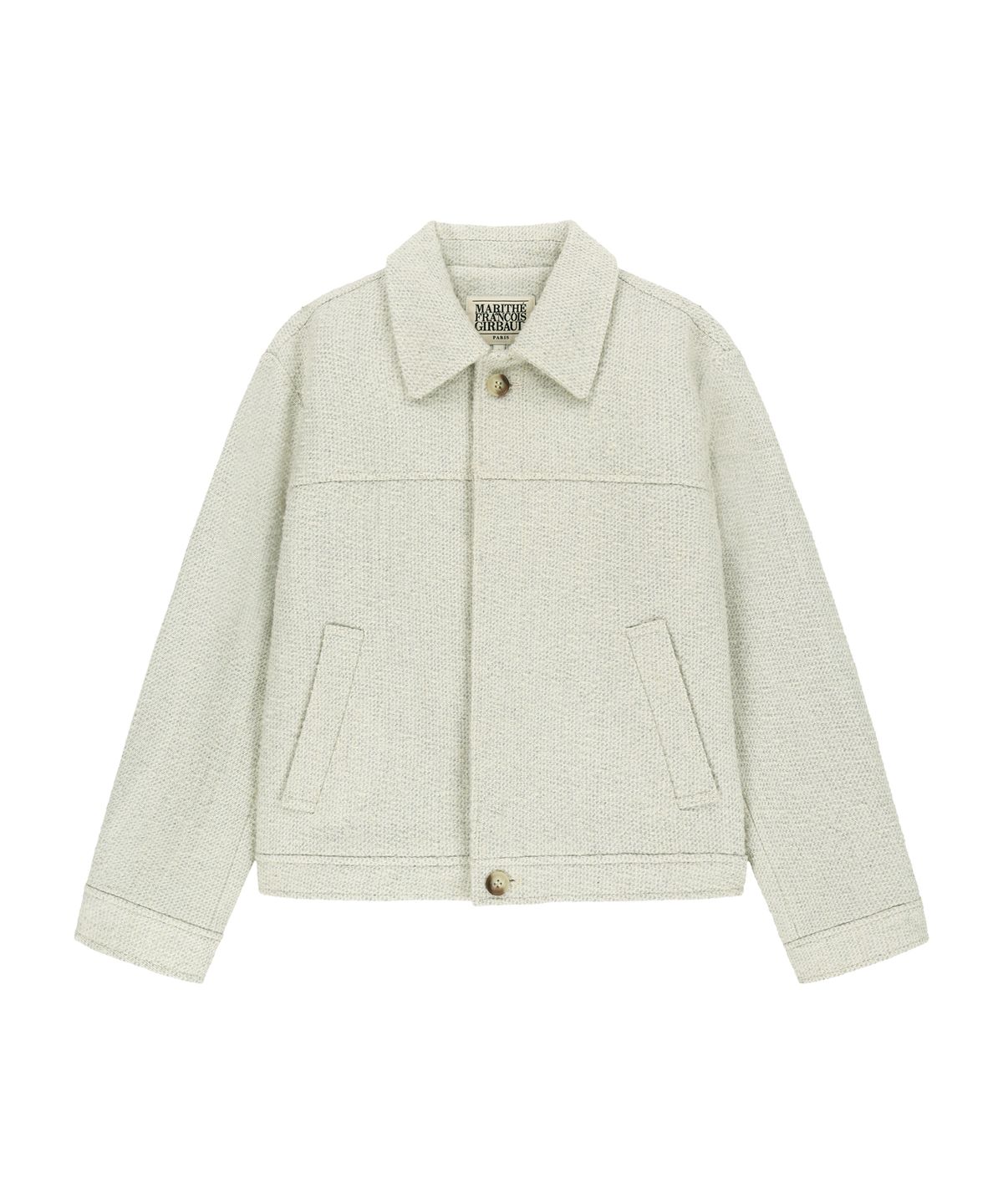 마리떼 프랑소와 저버(MARITHÉ + FRANҪOIS GIRBAUD) COLLAR TWEED JACKET cream