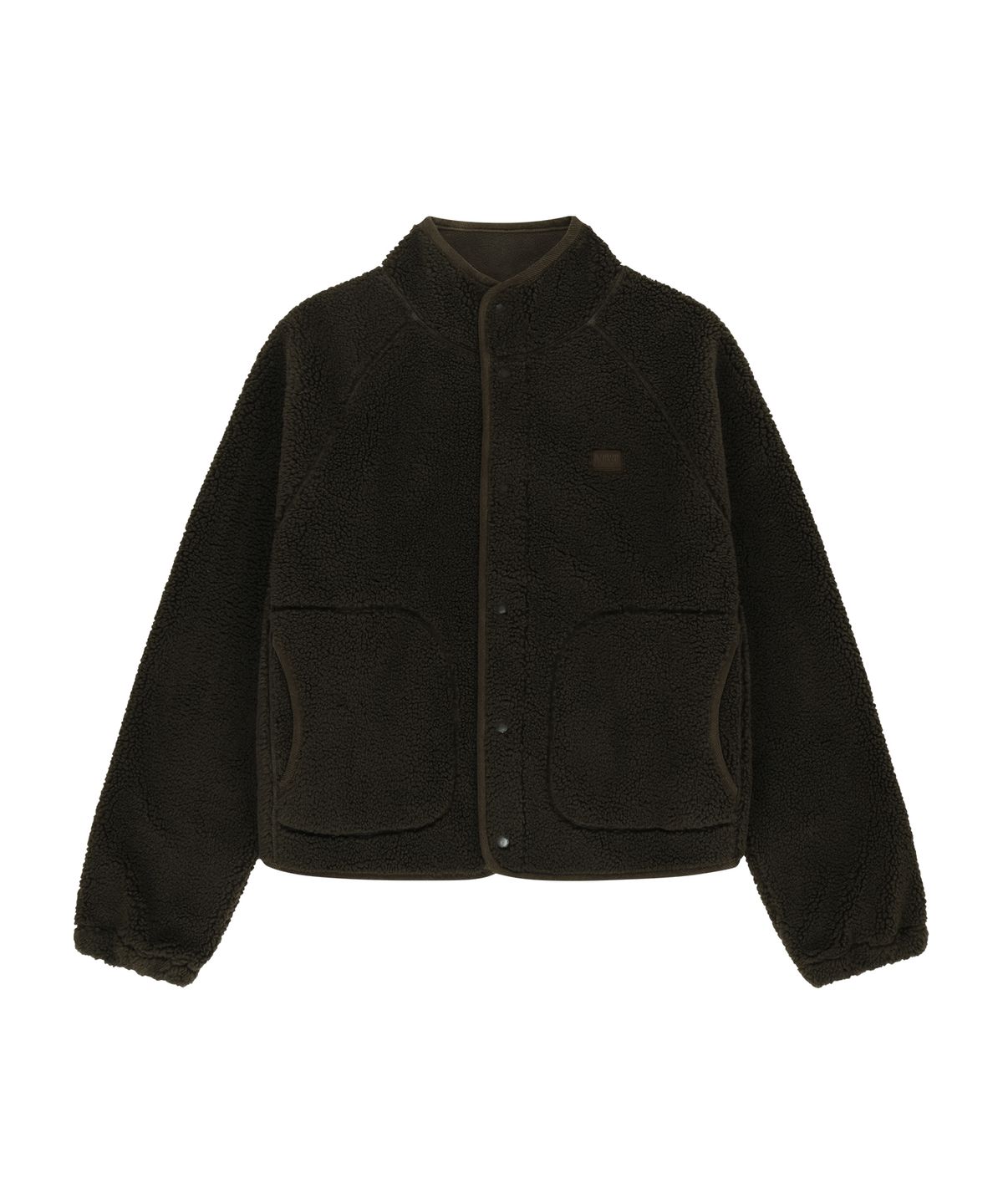 마리떼 프랑소와 저버(MARITHÉ + FRANҪOIS GIRBAUD) W HIGH NECK FLEECE JACKET dark brown
