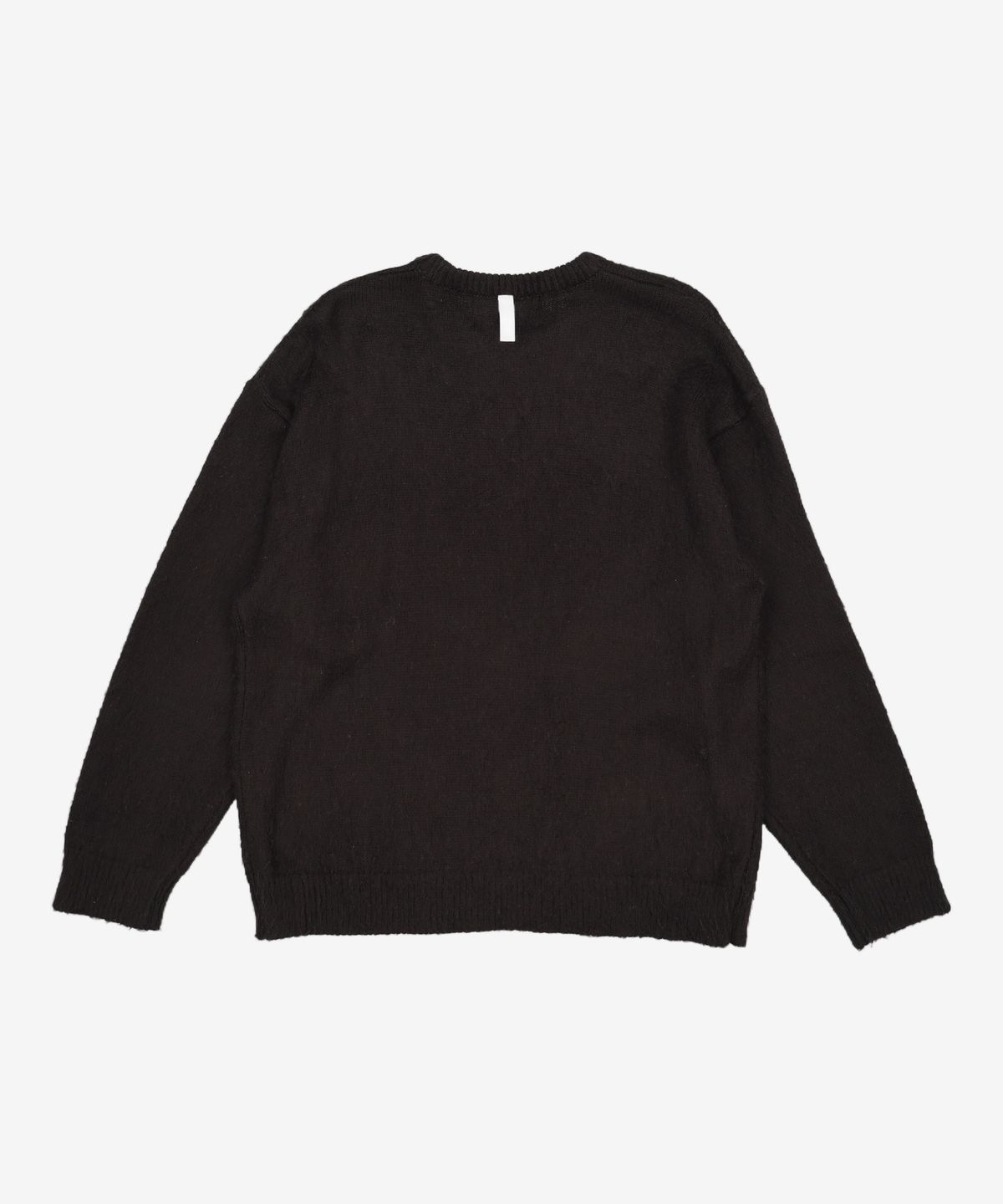 노매뉴얼(NOMANUAL) PLAIN MOHAIR KNIT - BLACK L
