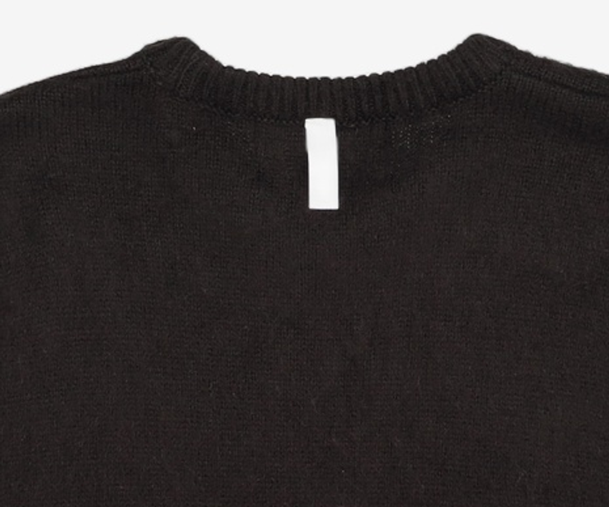 노매뉴얼(NOMANUAL) PLAIN MOHAIR KNIT - BLACK L