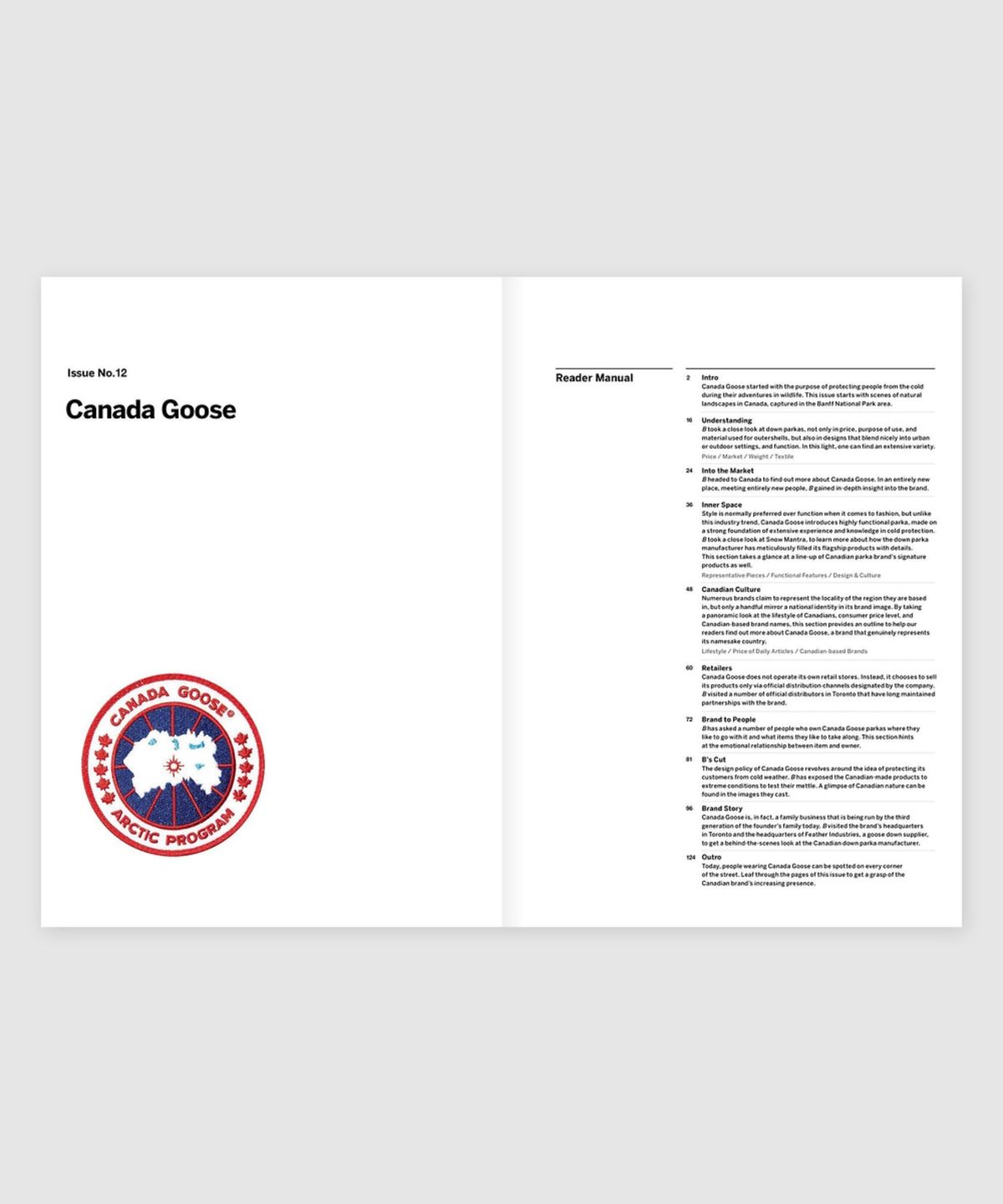 매거진 B(MAGAZINE B) B Issue#12 CANADA GOOSE