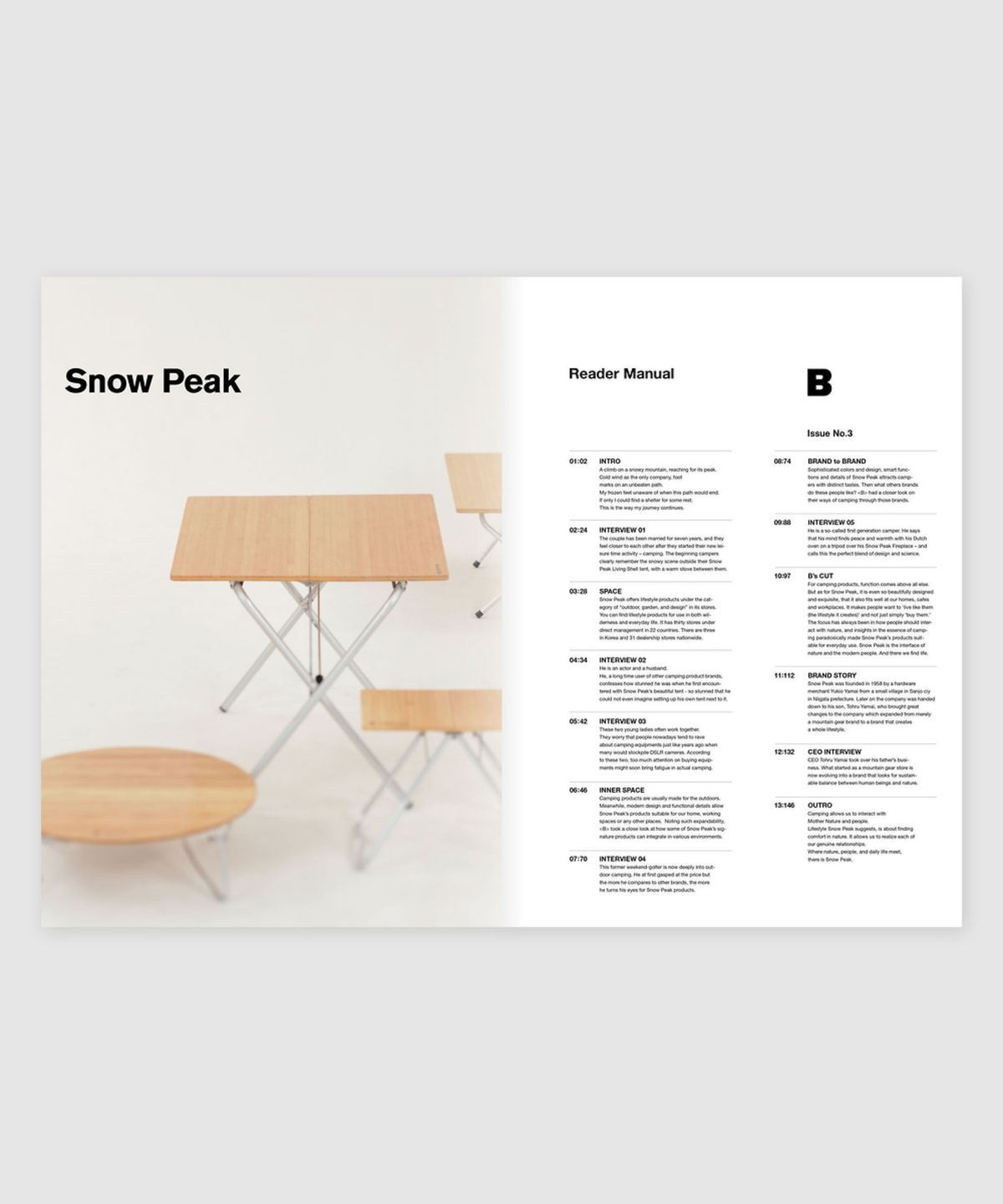 매거진 B(MAGAZINE B) B Issue#03 SNOW PEAK