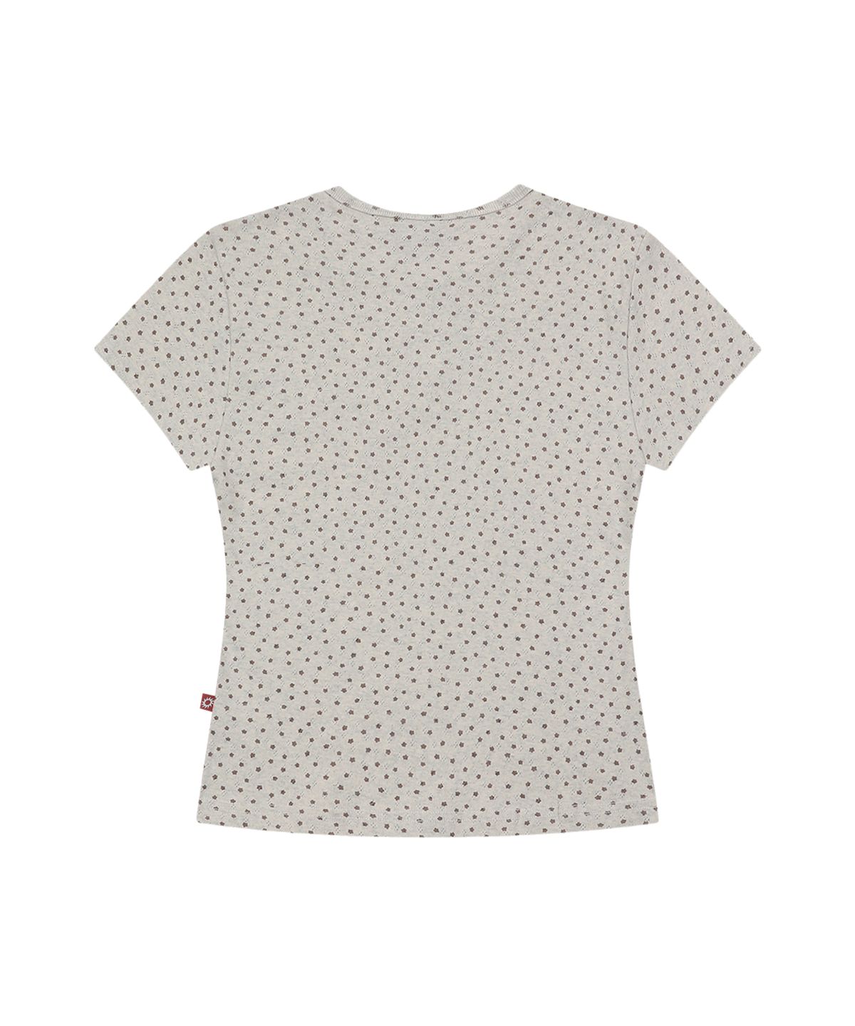 에스이에스티(S'EST) Bloom Henley Neck Slim Fit T-shirts Oatmeal