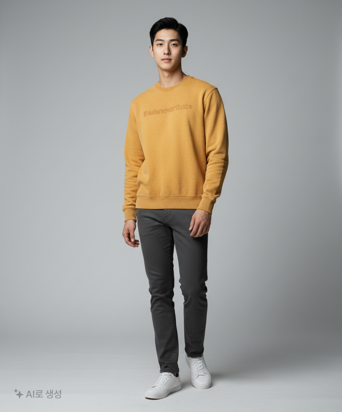 디스이즈네버댓(THISISNEVERTHAT) T-Logo Crewneck Amber L