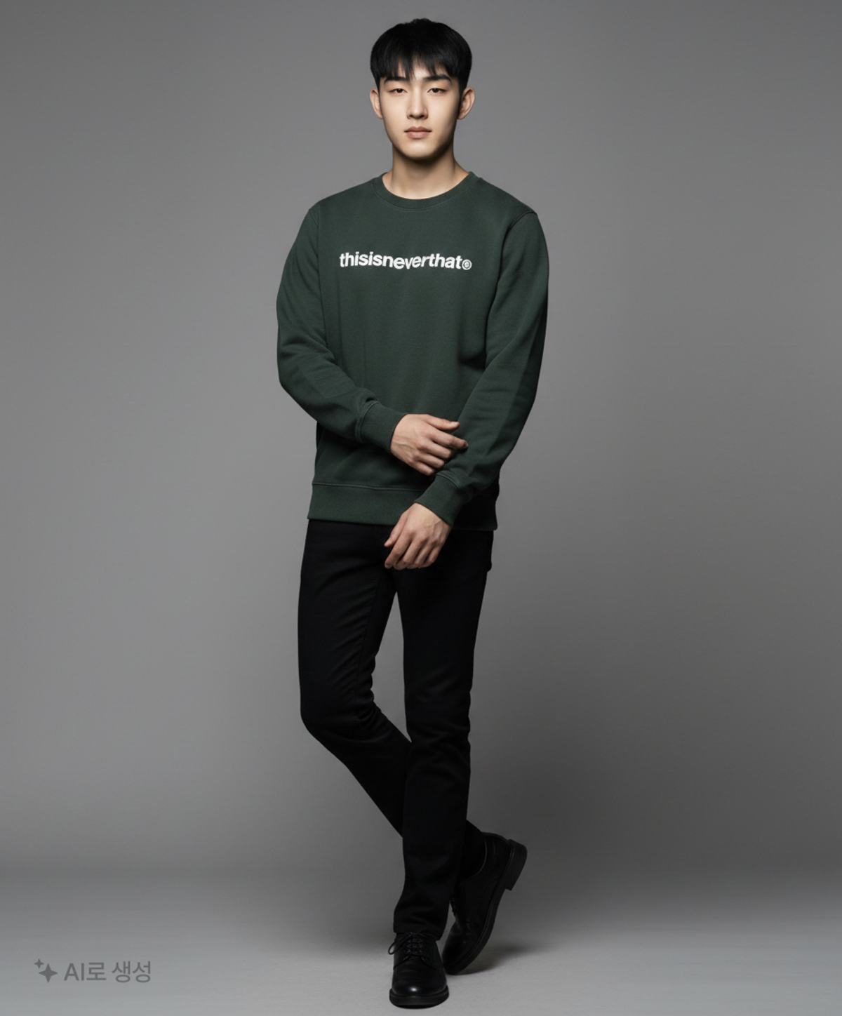 디스이즈네버댓(THISISNEVERTHAT) (FW22) T-Logo Crewneck Black S