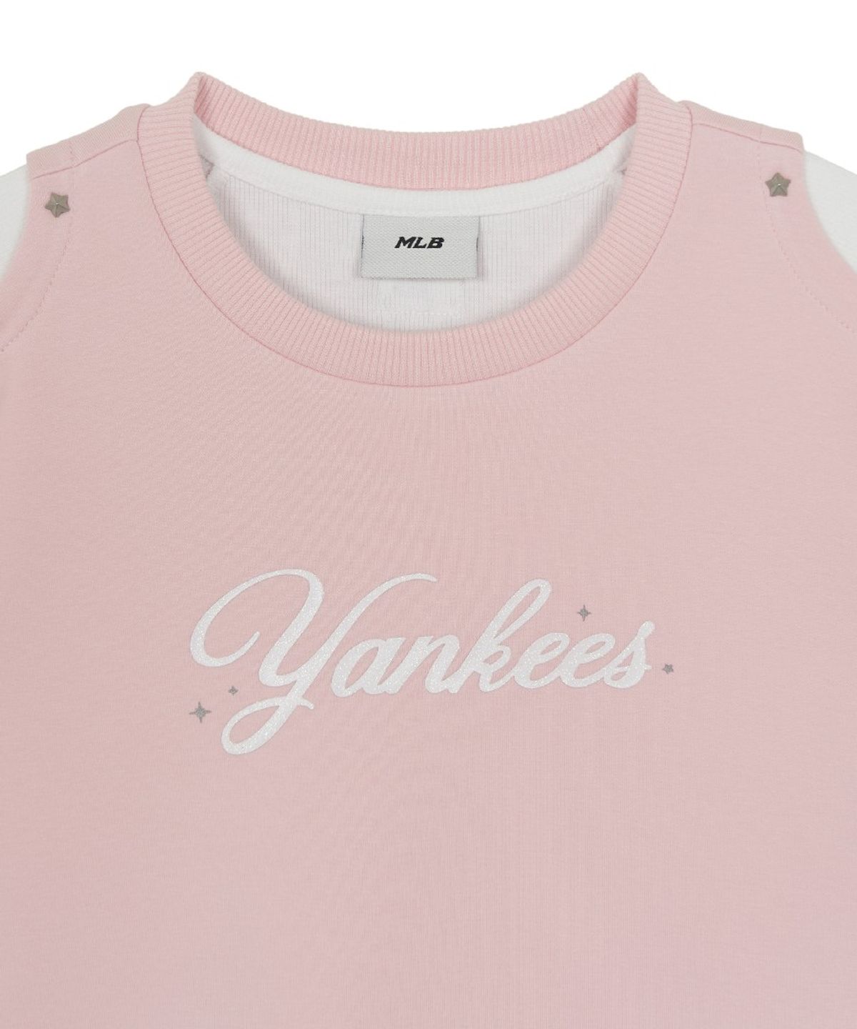 엠엘비 키즈(MLB KIDS) 스트릿 걸즈 어깨 트임 레이어드 맨투맨 NY (L.Pink)