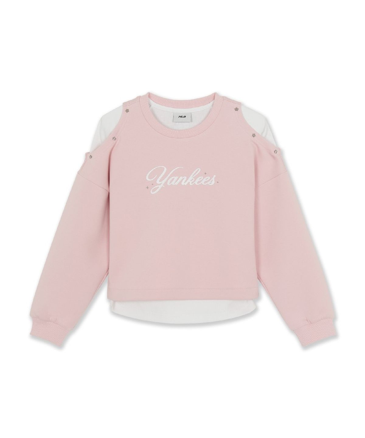 엠엘비 키즈(MLB KIDS) 스트릿 걸즈 어깨 트임 레이어드 맨투맨 NY (L.Pink)