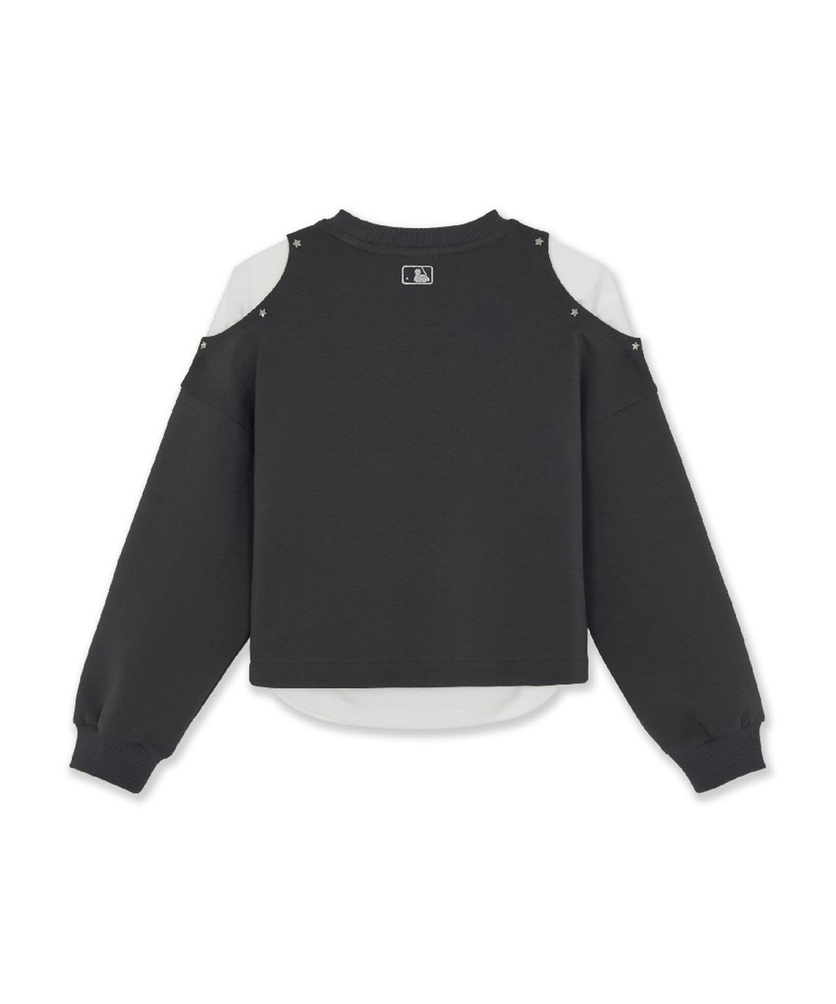엠엘비 키즈(MLB KIDS) 스트릿 걸즈 어깨 트임 레이어드 맨투맨 NY (D.Charcoal Grey)