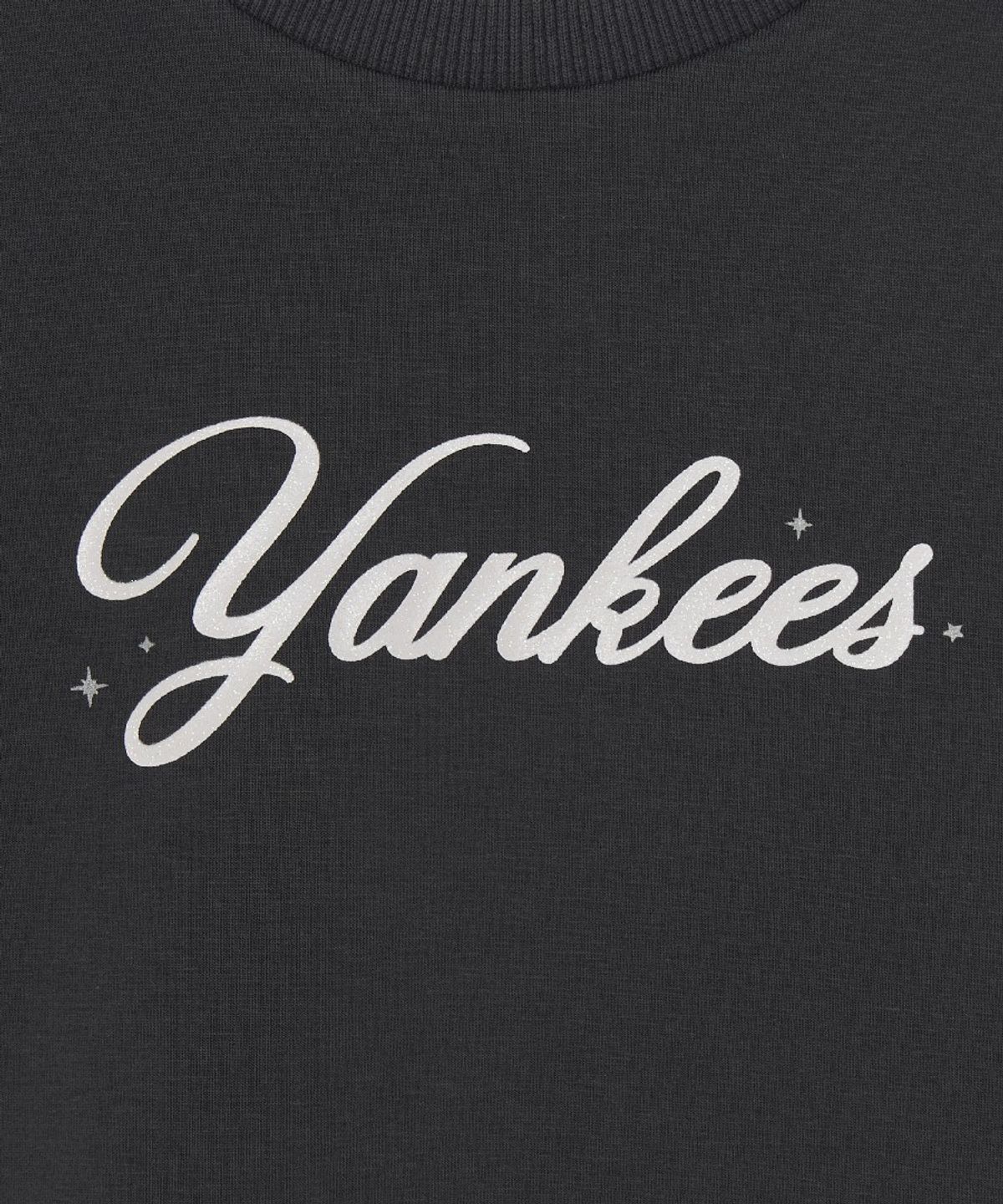 엠엘비 키즈(MLB KIDS) 스트릿 걸즈 어깨 트임 레이어드 맨투맨 NY (D.Charcoal Grey)