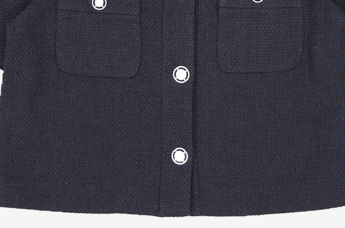 미쏘(MIXXO) 라운드넥 반팔 트위드 자켓 MIWJKD51PG S