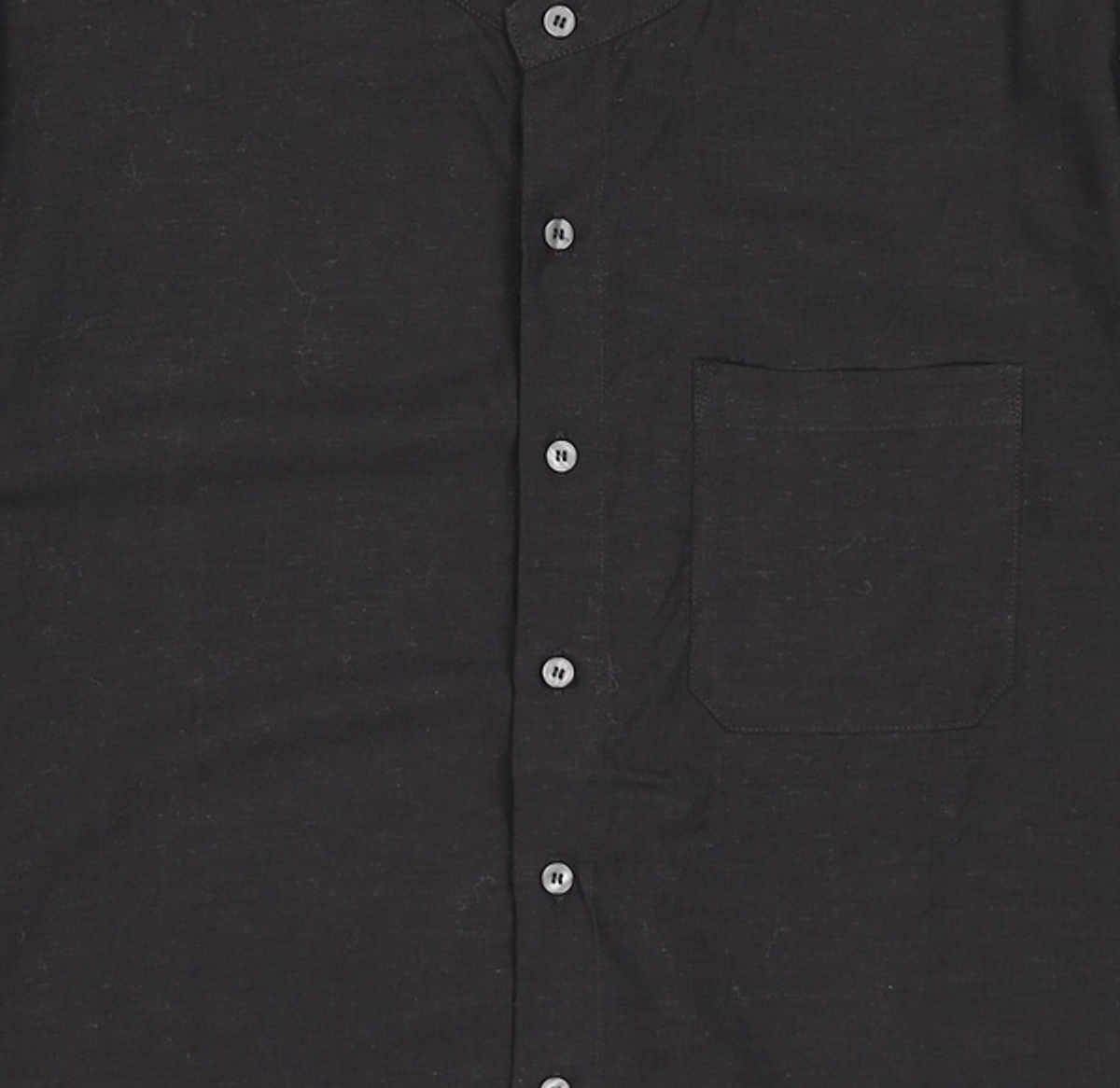 드로우핏(DRAW FIT) STABLE LINEN STAND COLLAR SHIRTS [BLACK] M