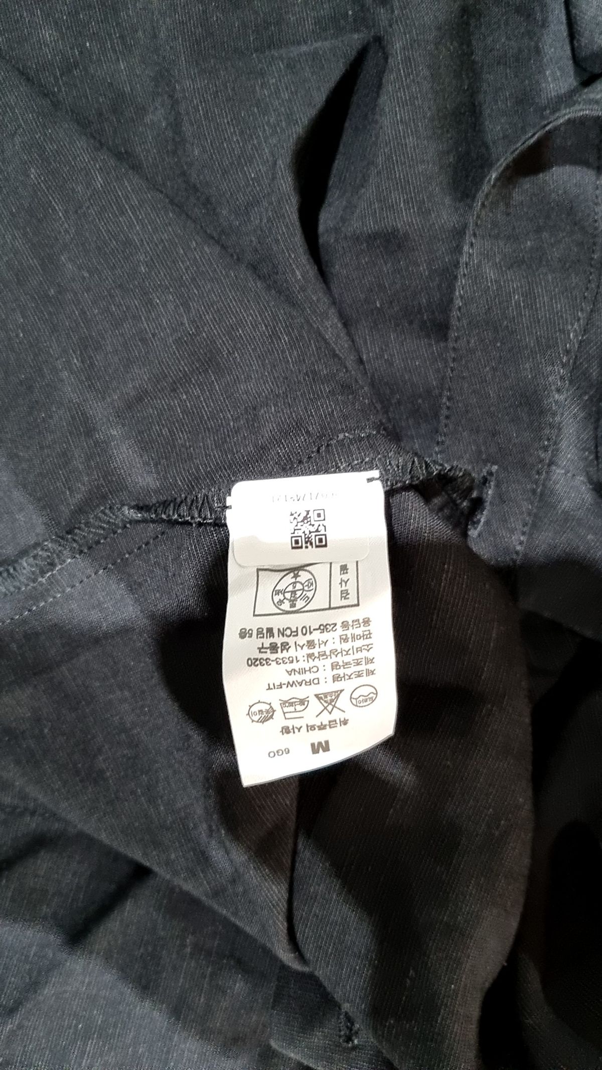 드로우핏(DRAW FIT) STABLE LINEN STAND COLLAR SHIRTS [BLACK] M